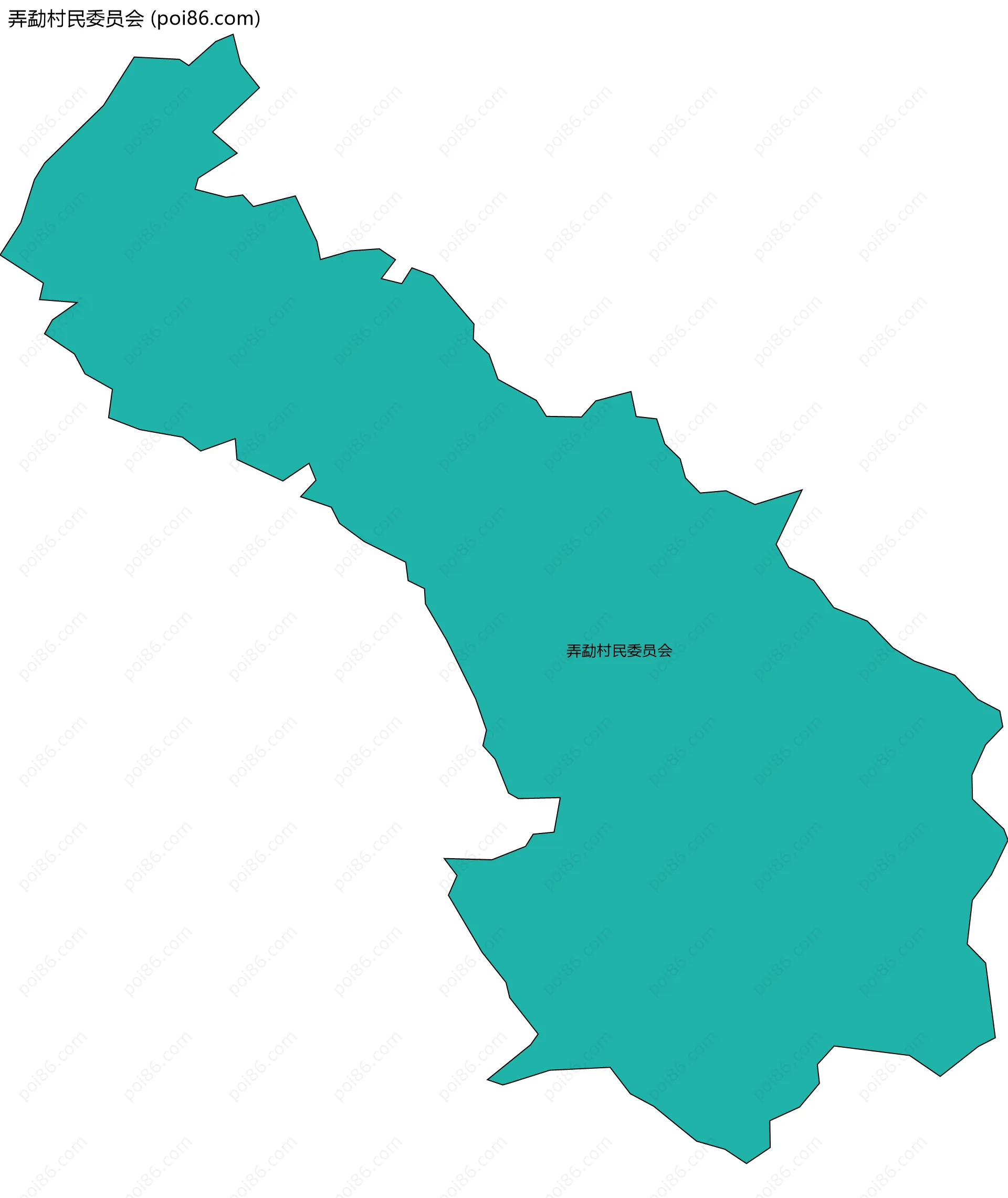 弄勐村民委员会边界地图