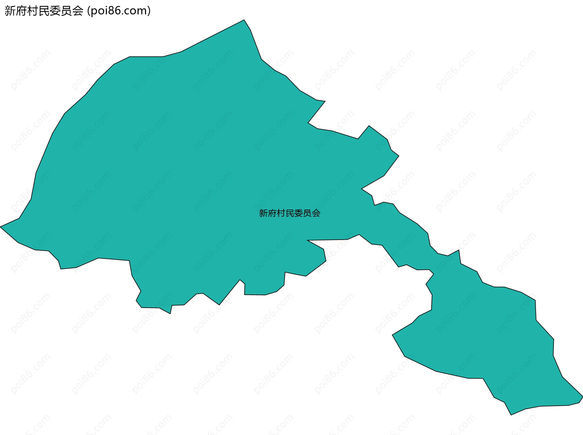 新府村民委员会边界地图