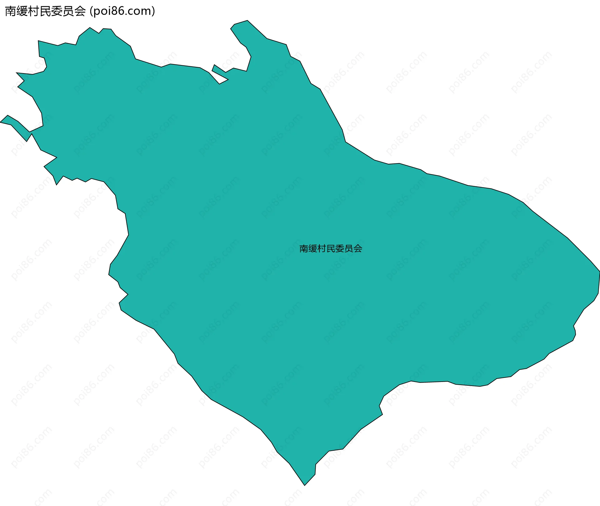 南缓村民委员会边界地图