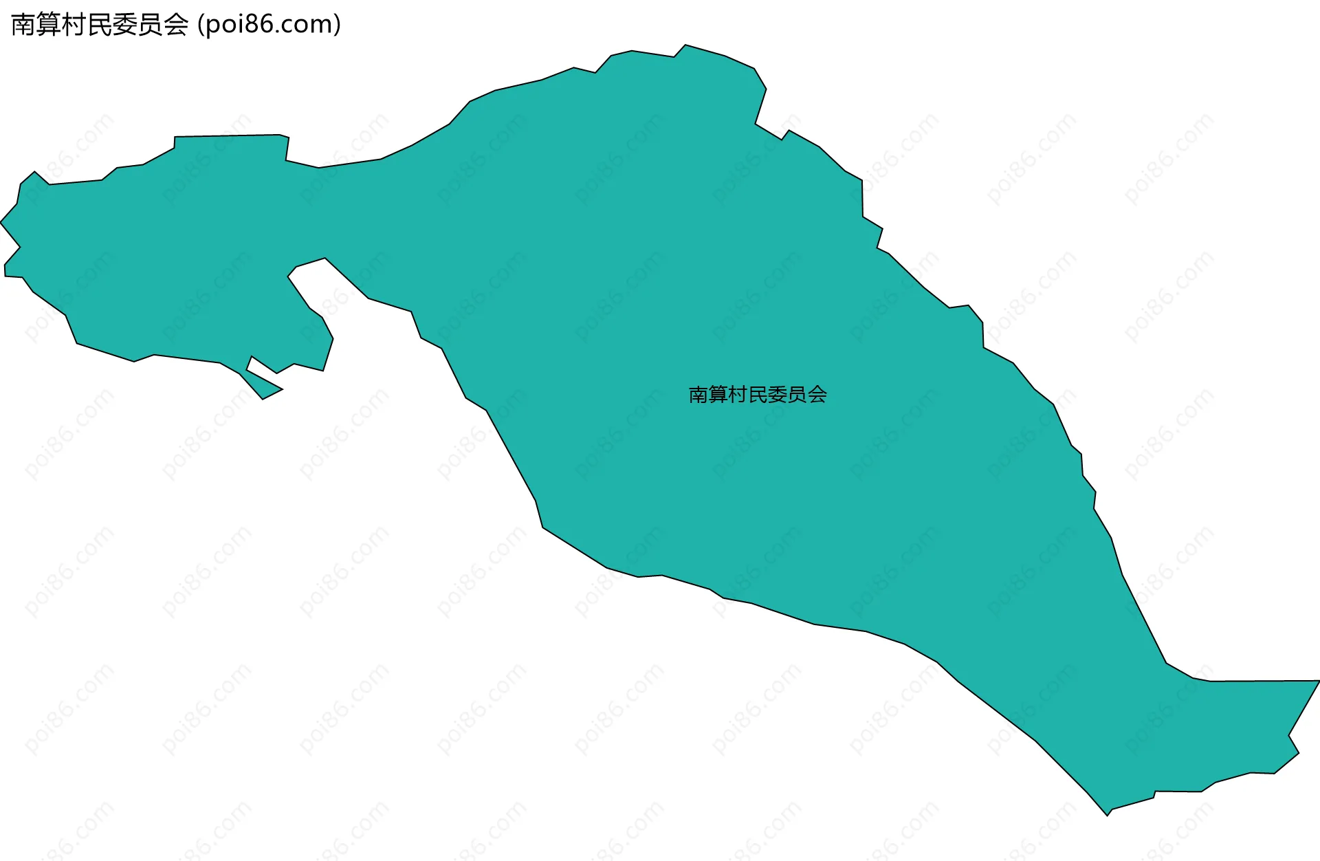 南算村民委员会边界地图