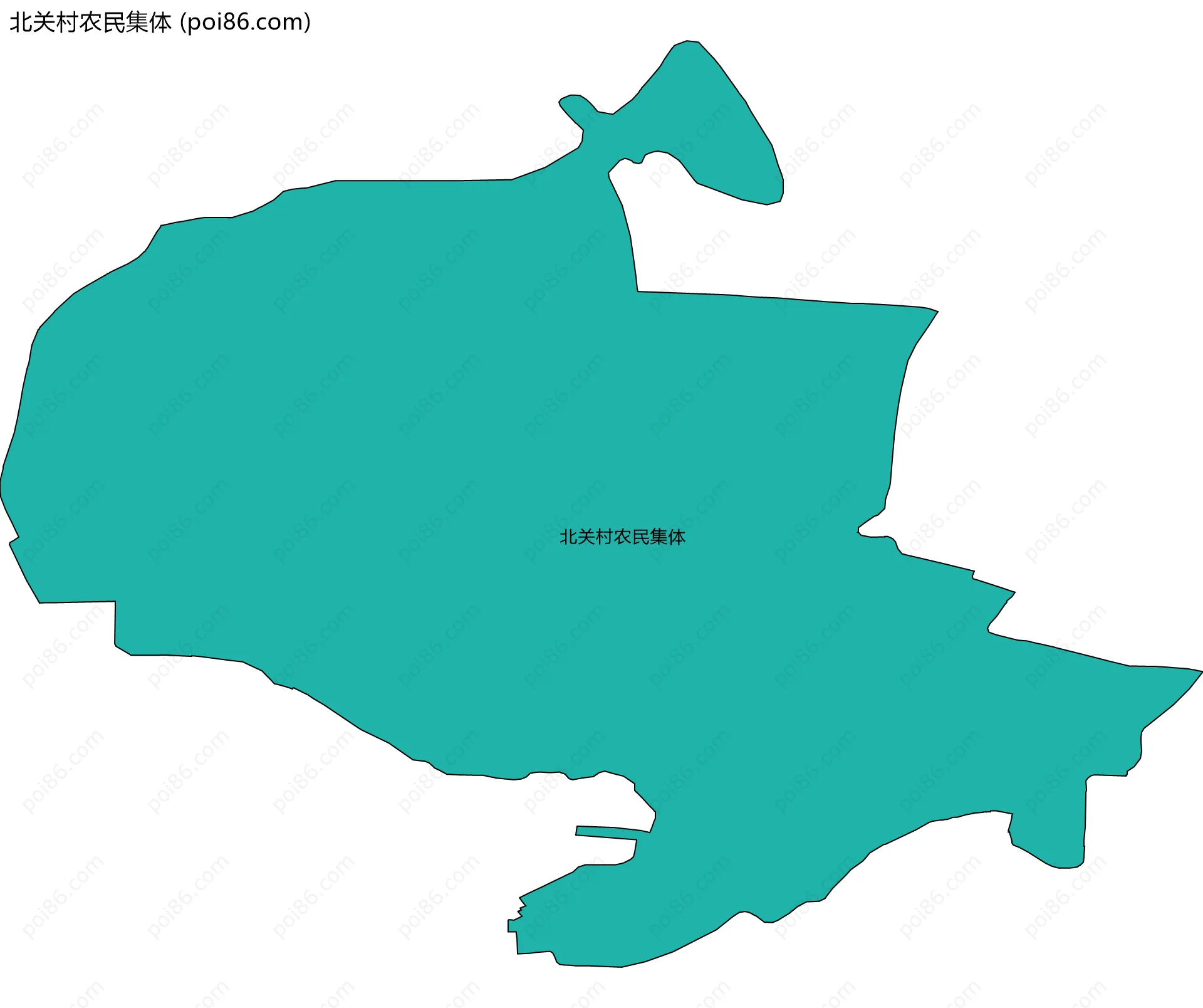 北关村农民集体边界地图