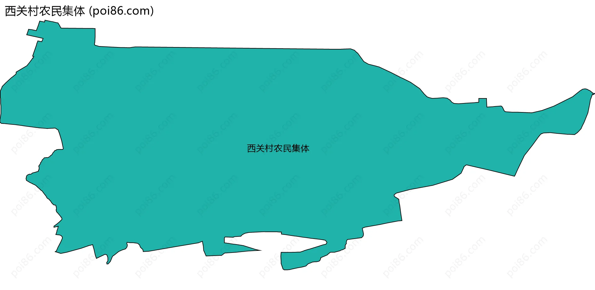 西关村农民集体边界地图