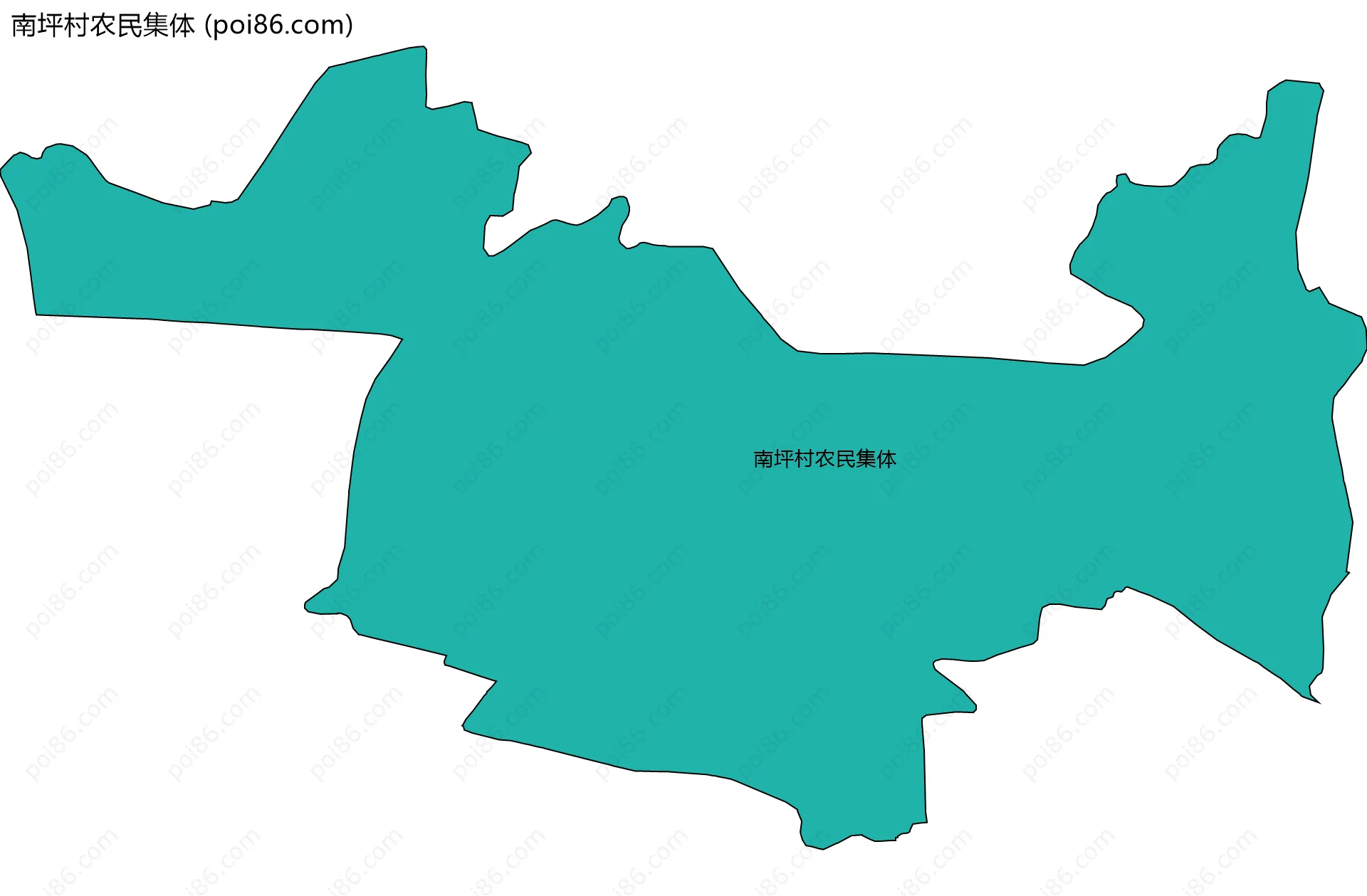 南坪村农民集体边界地图