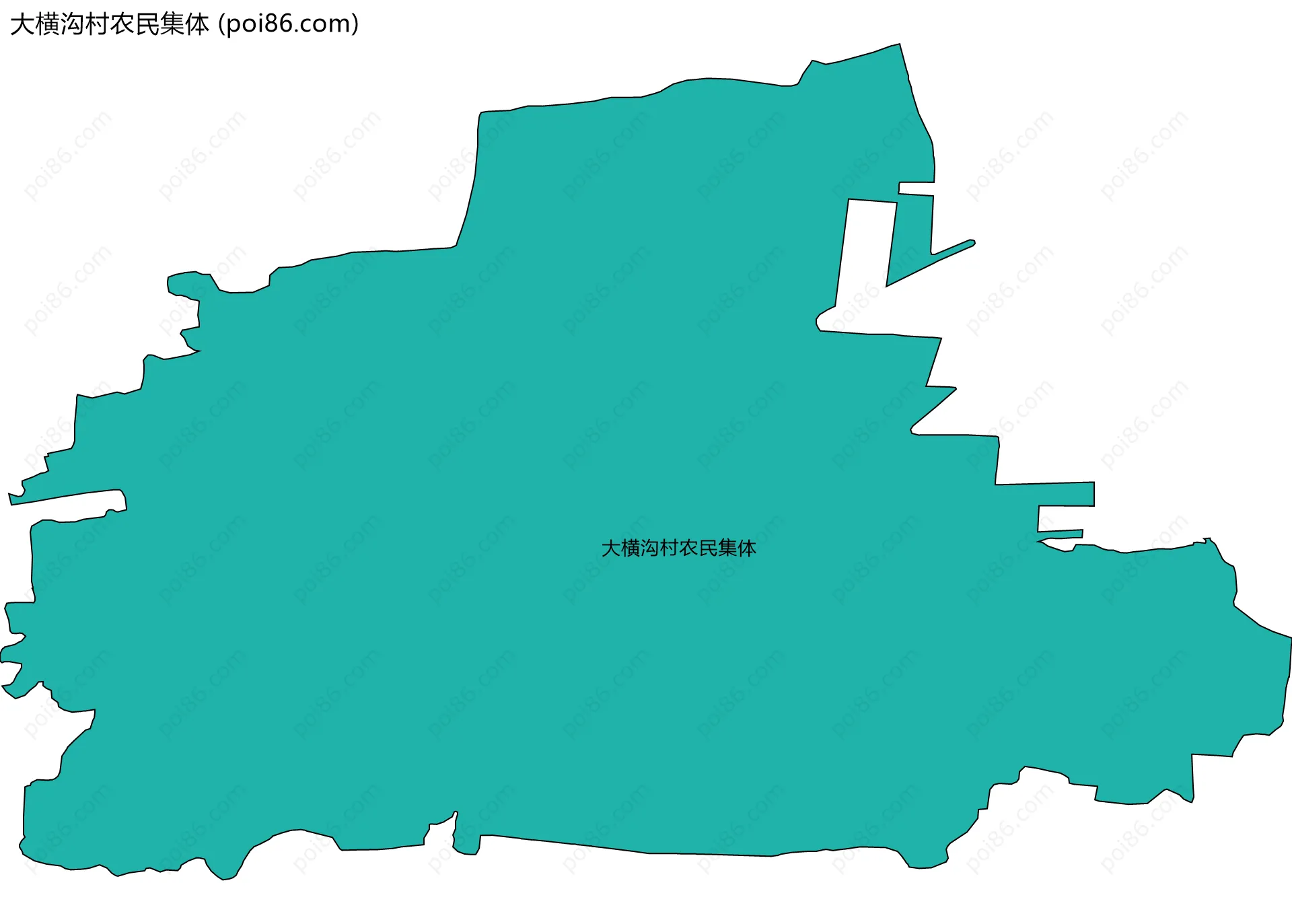 大横沟村农民集体边界地图