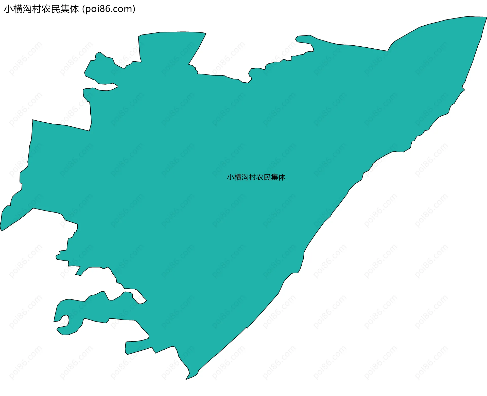 小横沟村农民集体边界地图