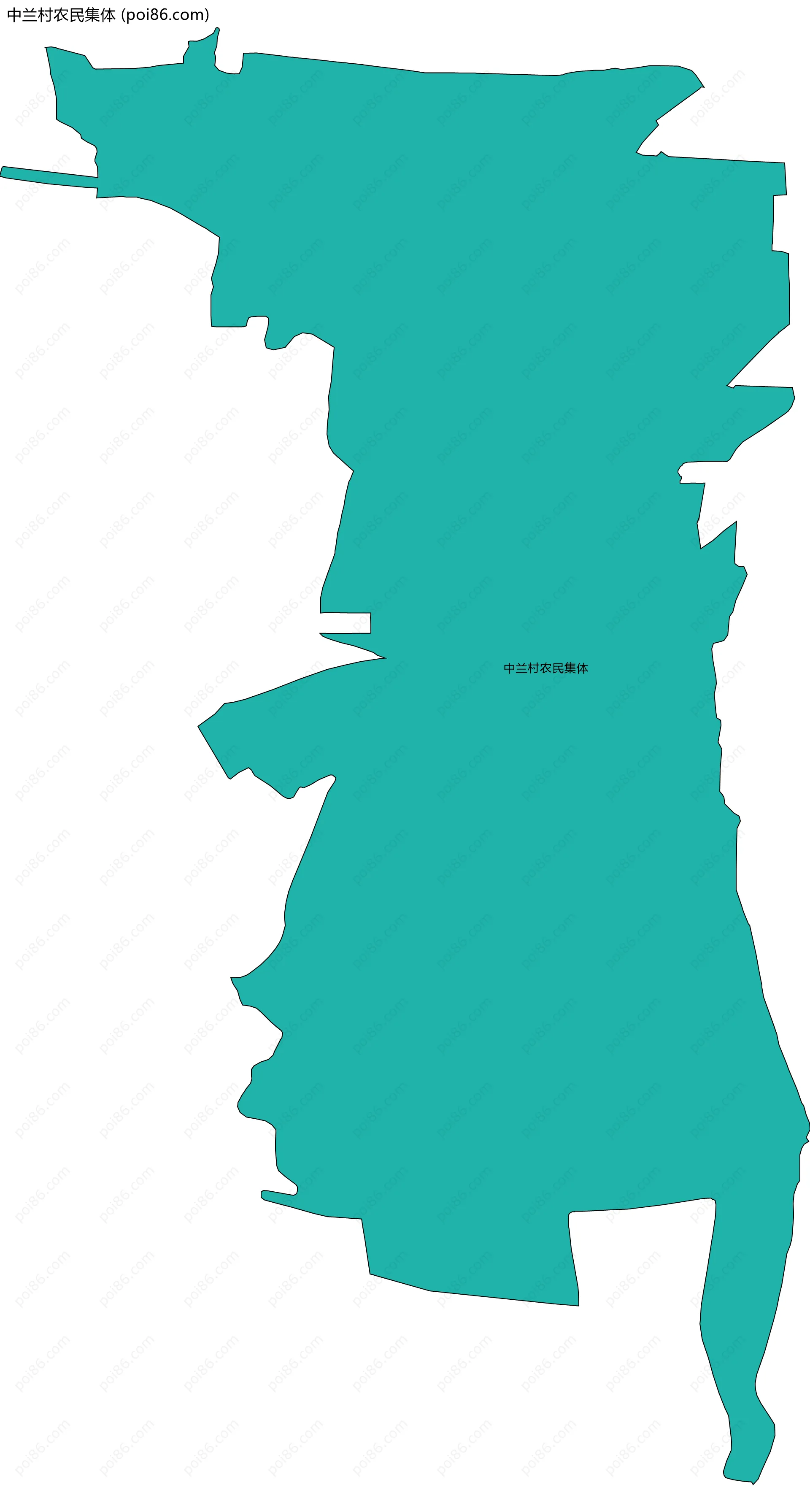 中兰村农民集体边界地图