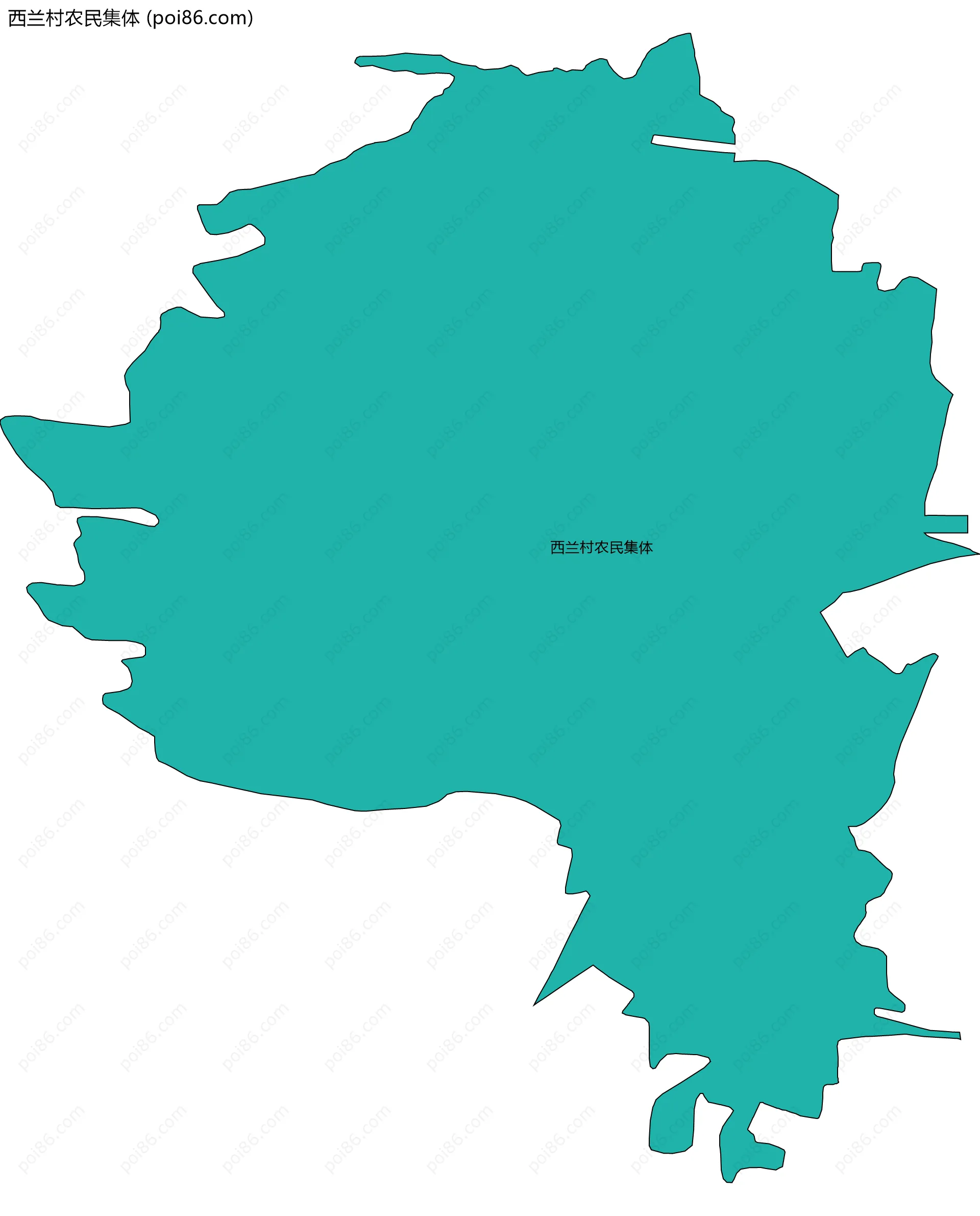 西兰村农民集体边界地图