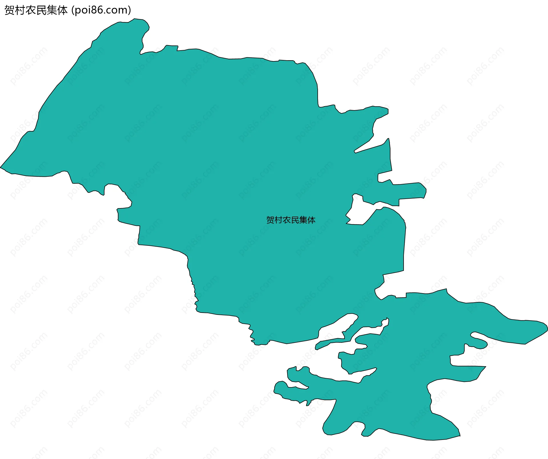 贺村农民集体边界地图