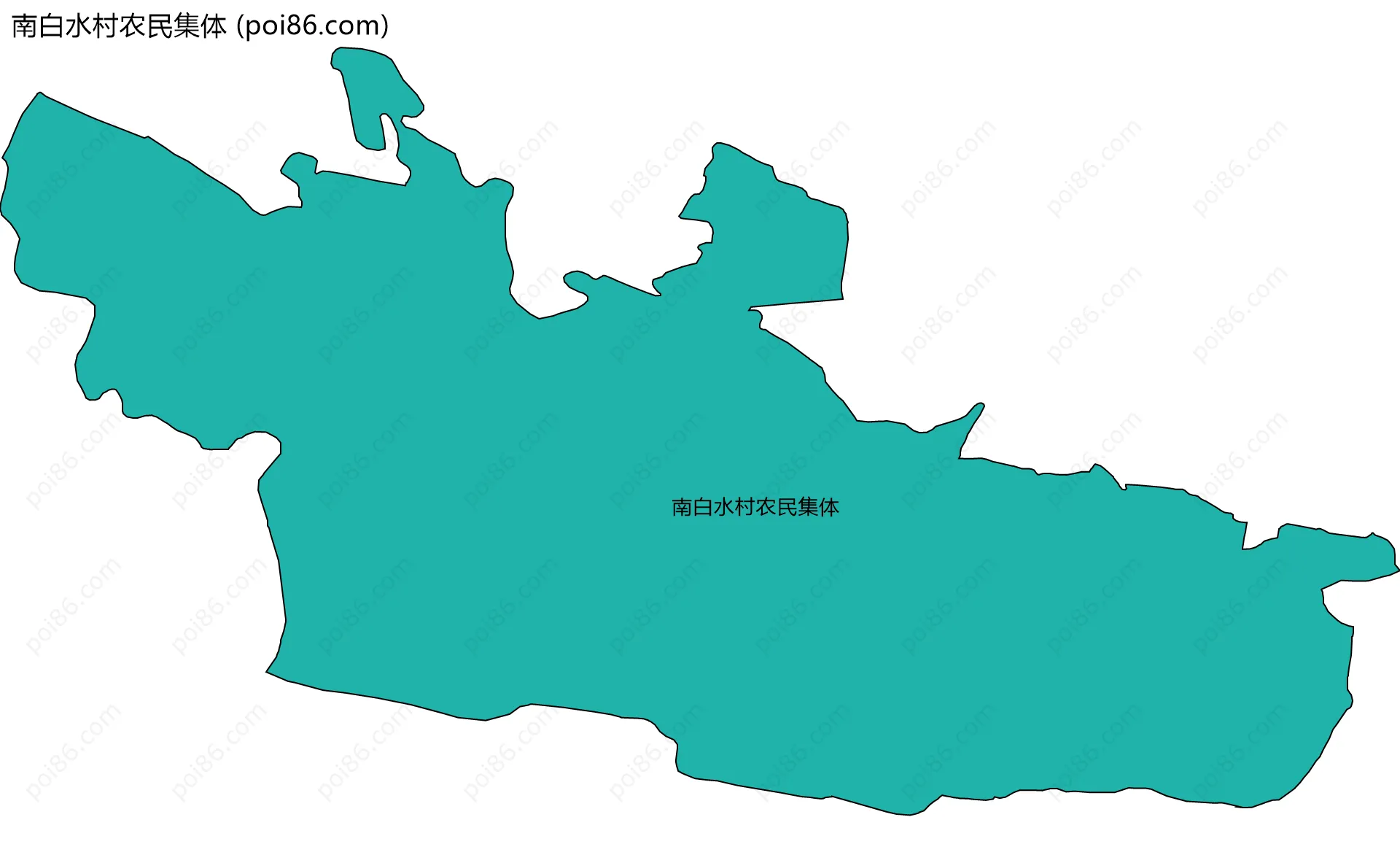 南白水村农民集体边界地图