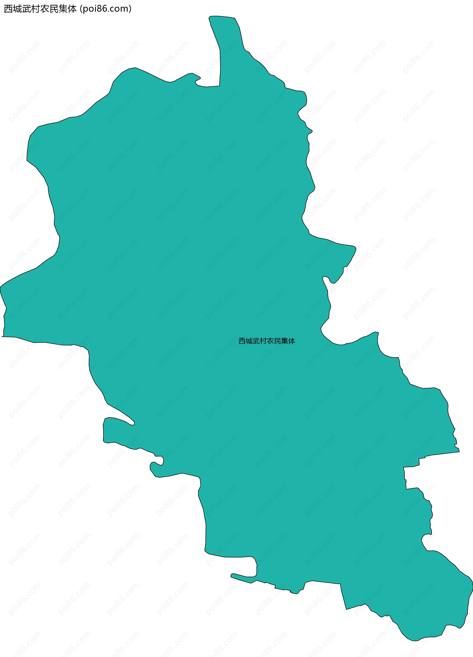 西城武村农民集体边界地图