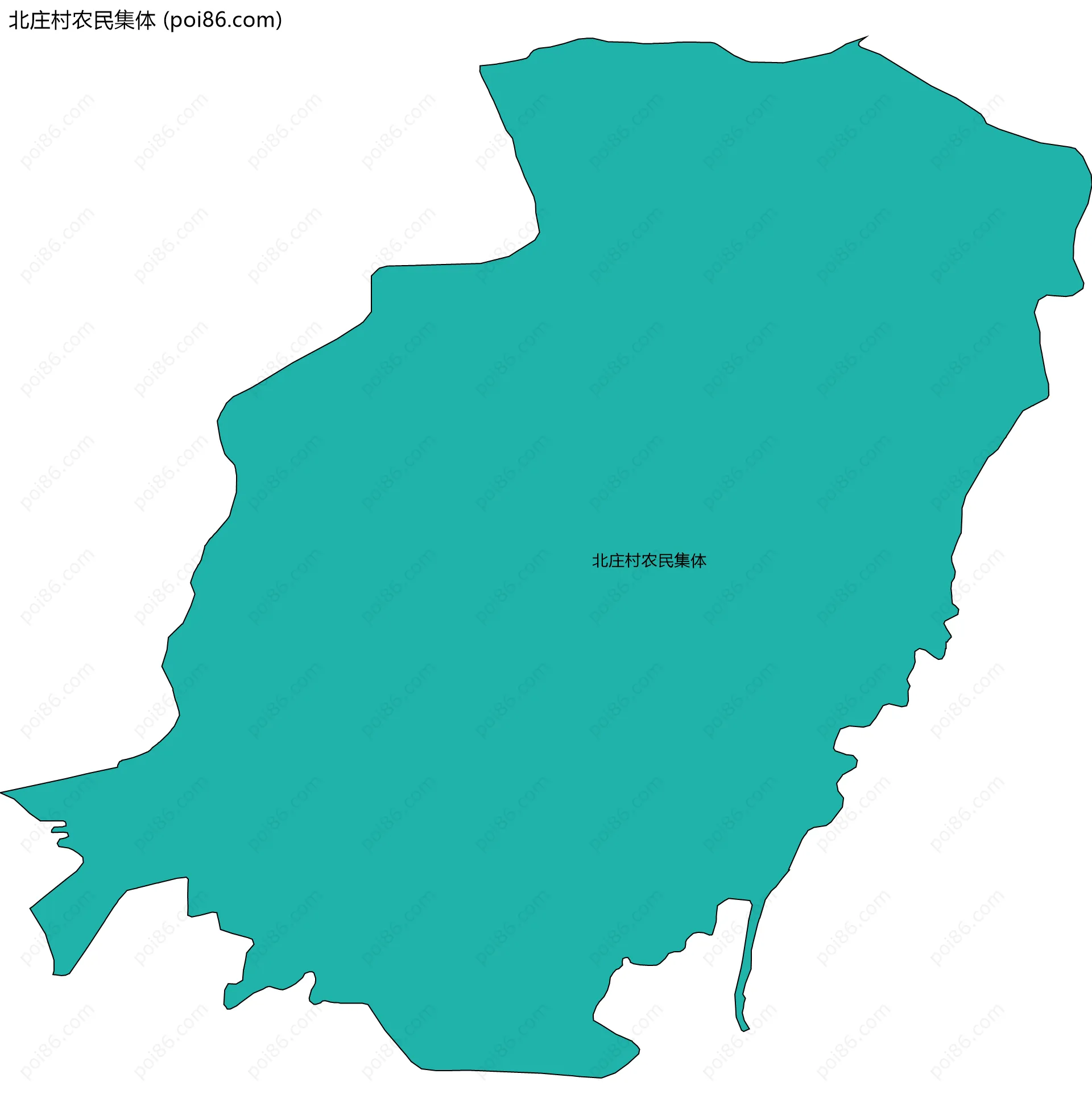 北庄村农民集体边界地图