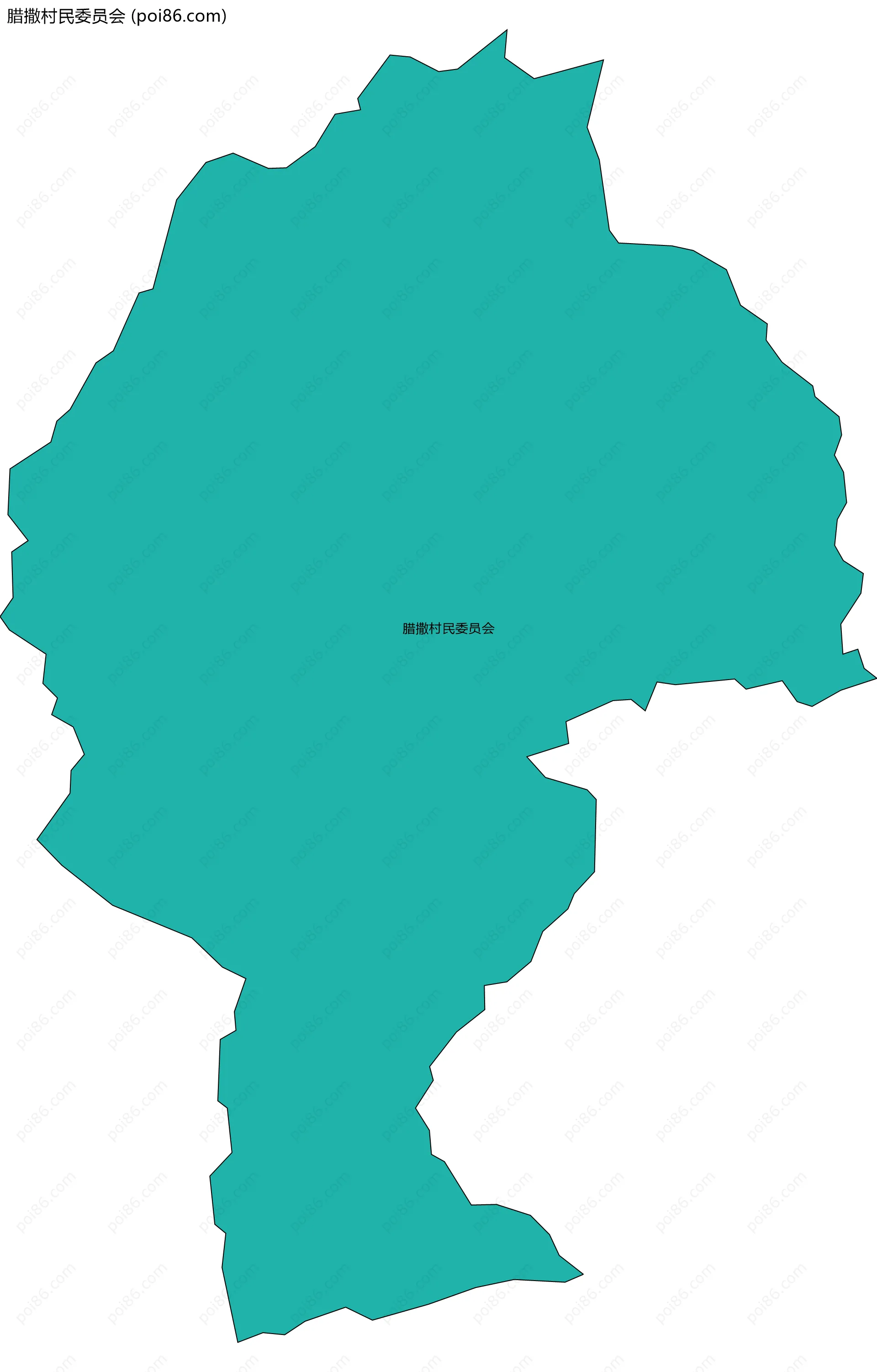 腊撒村民委员会边界地图