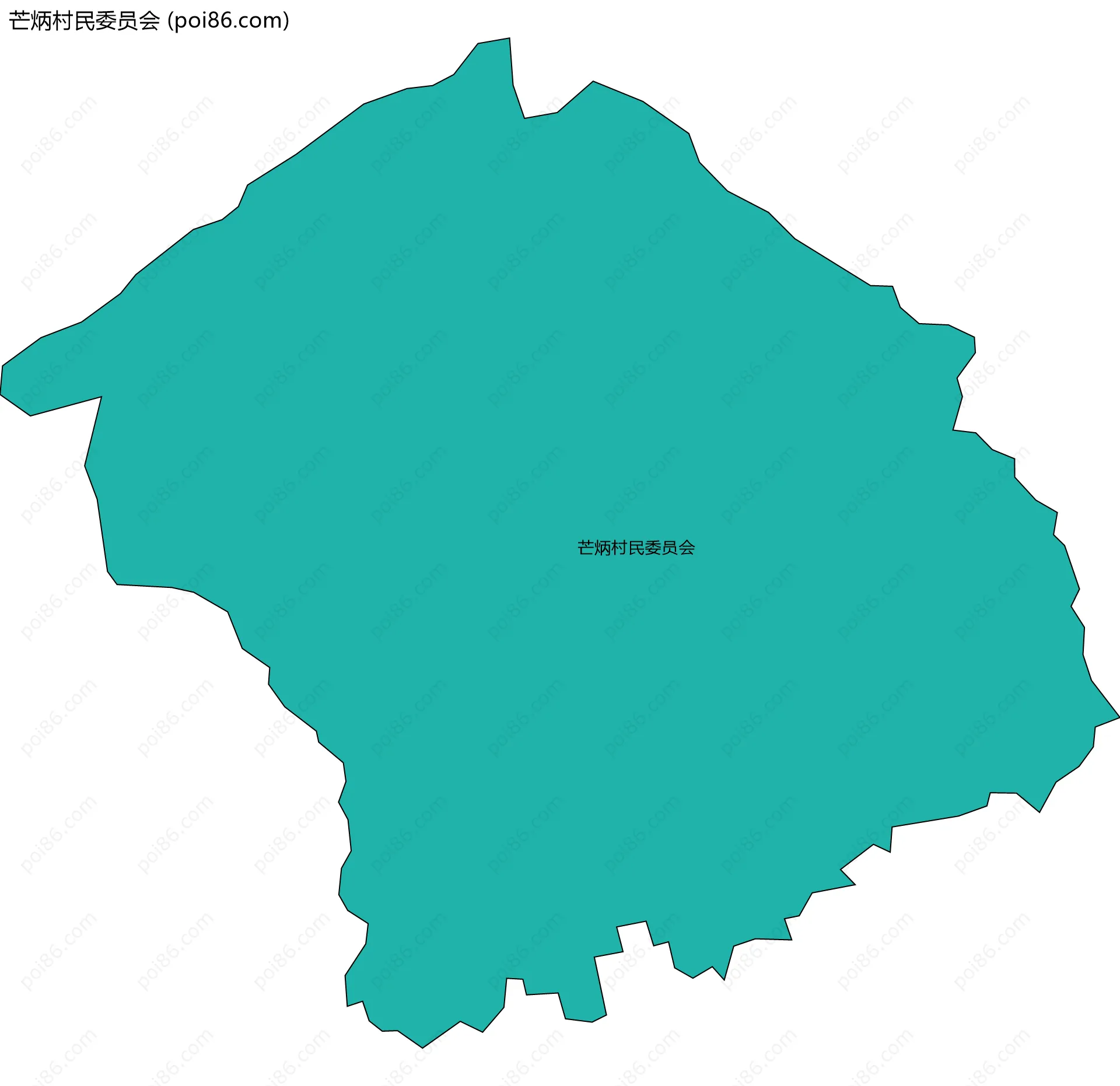 芒炳村民委员会边界地图