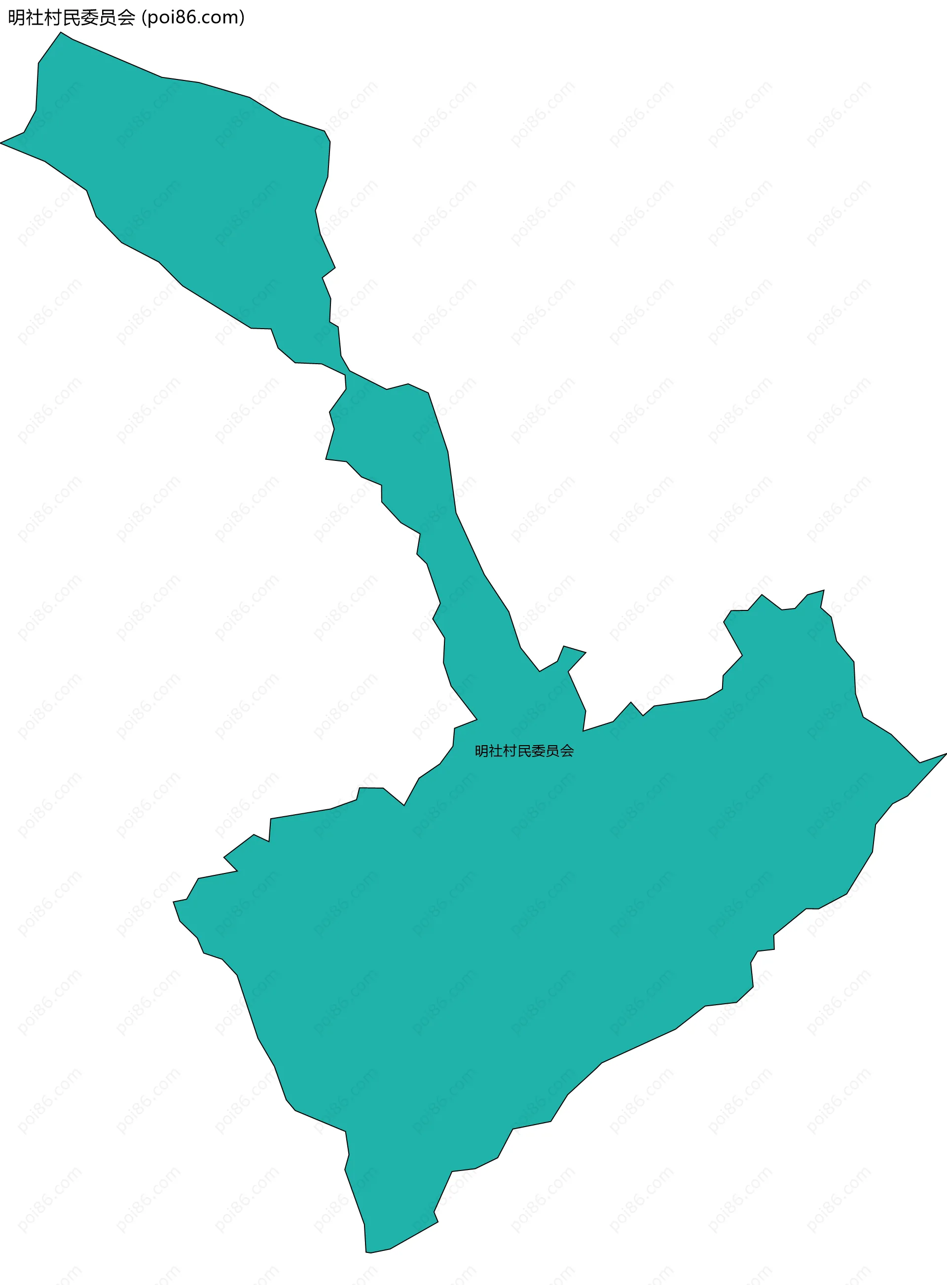 明社村民委员会边界地图