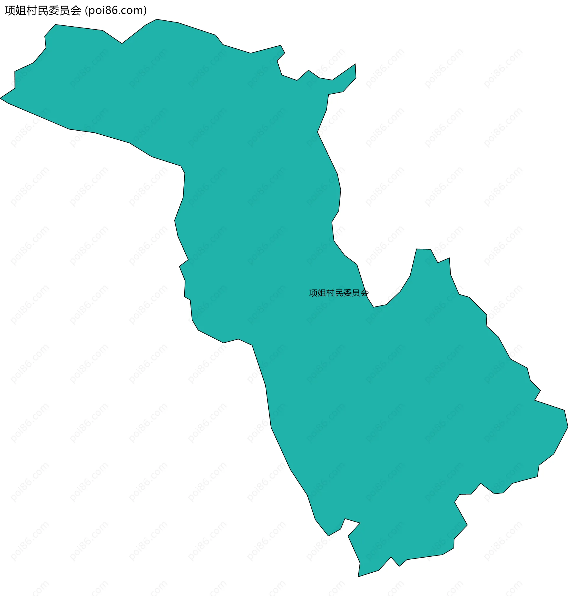 项姐村民委员会边界地图