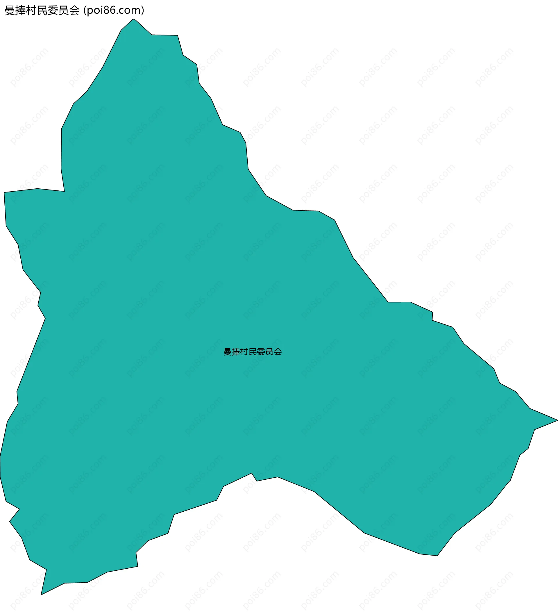 曼捧村民委员会边界地图