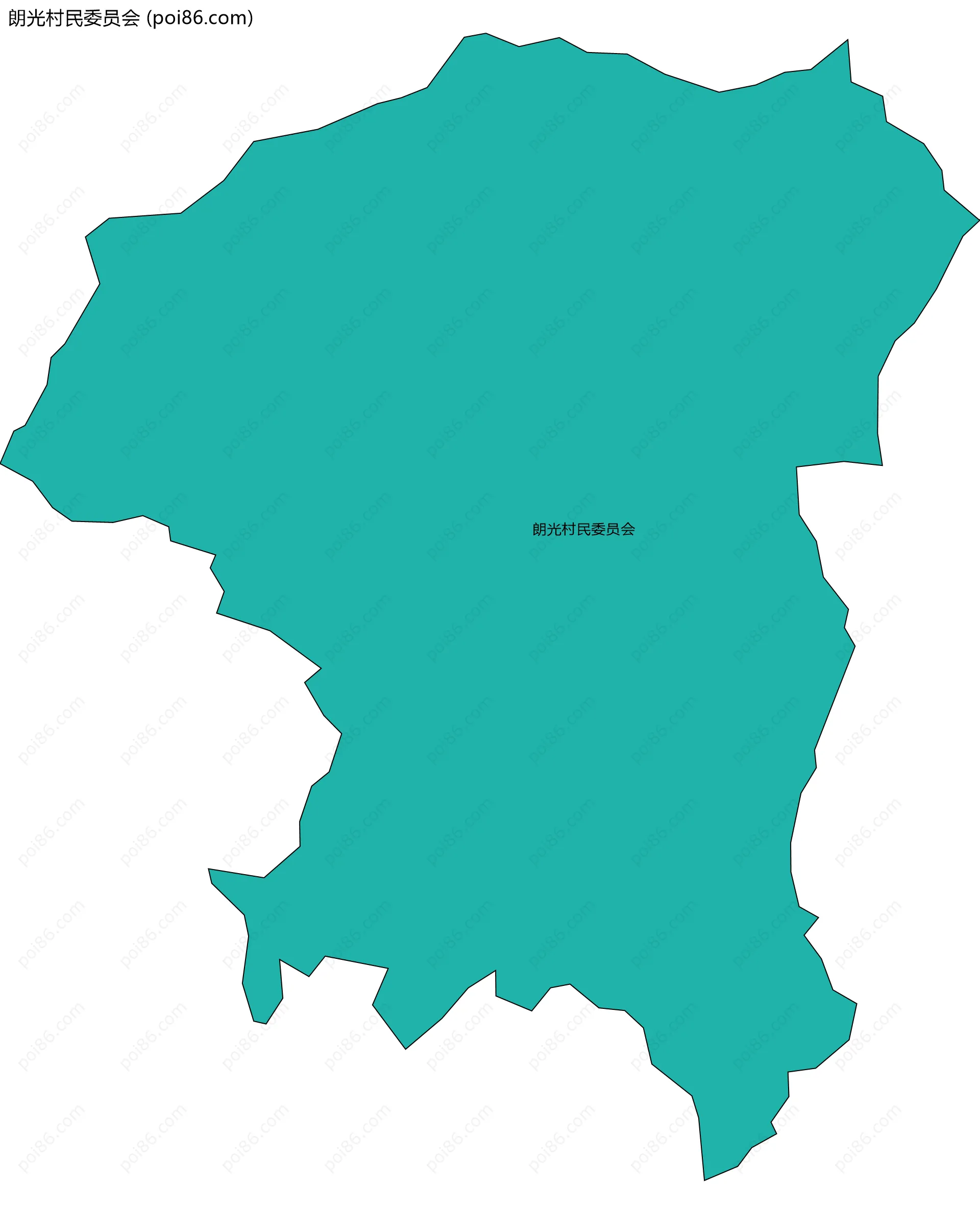 朗光村民委员会边界地图