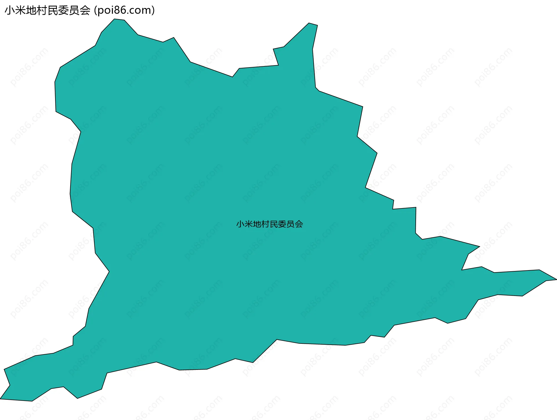 小米地村民委员会边界地图