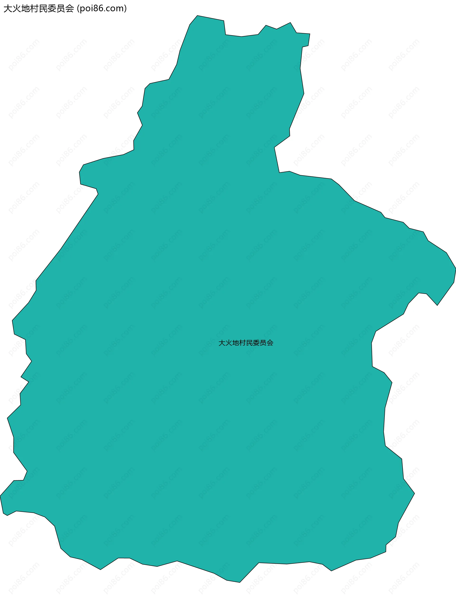 大火地村民委员会边界地图