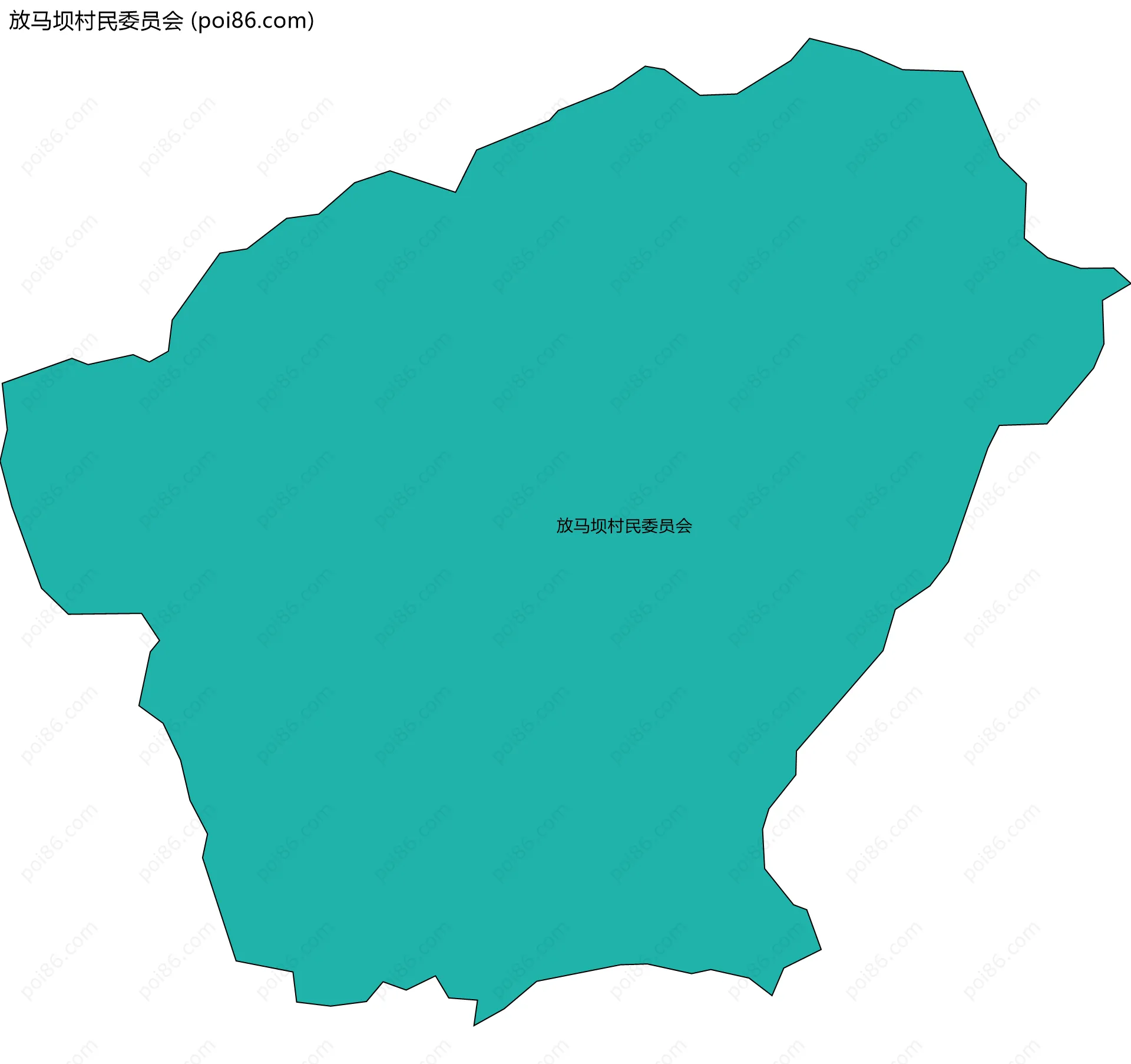 放马坝村民委员会边界地图