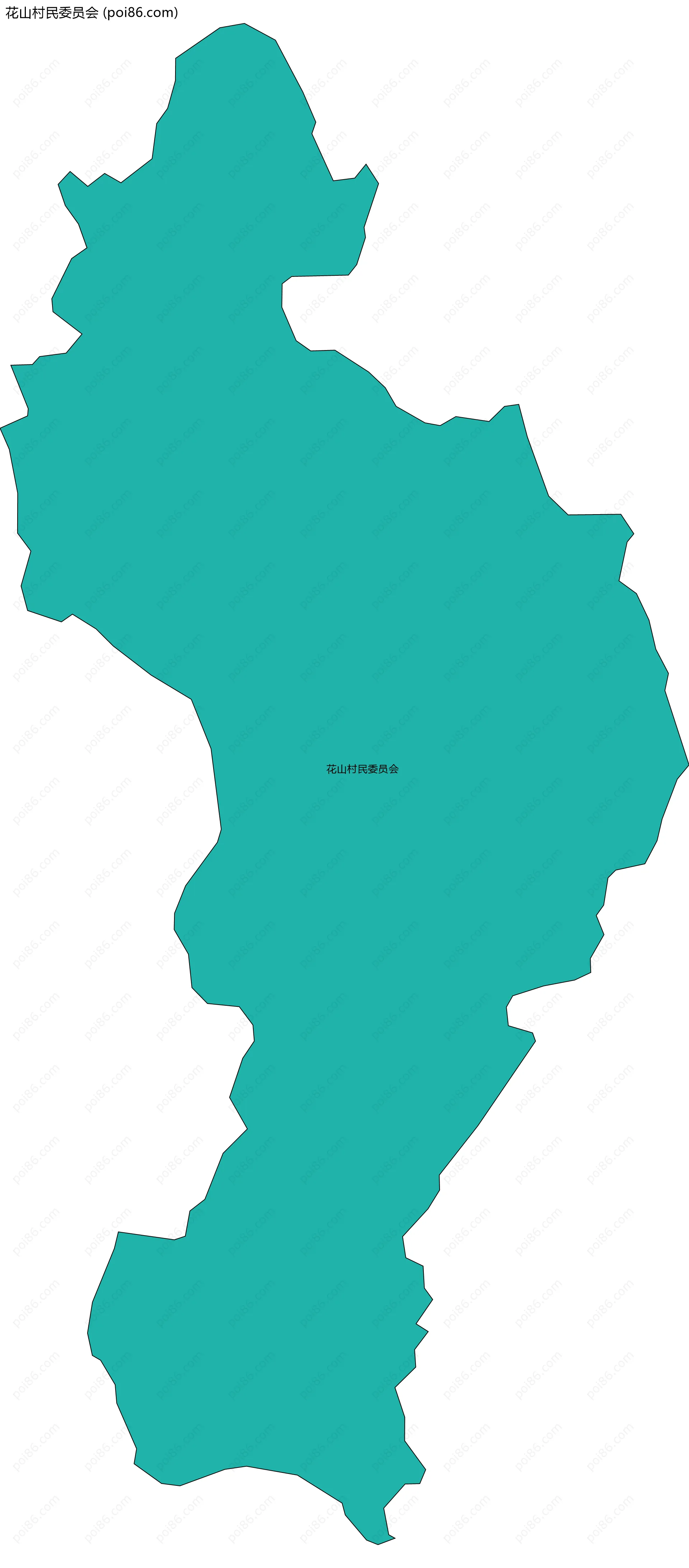 花山村民委员会边界地图