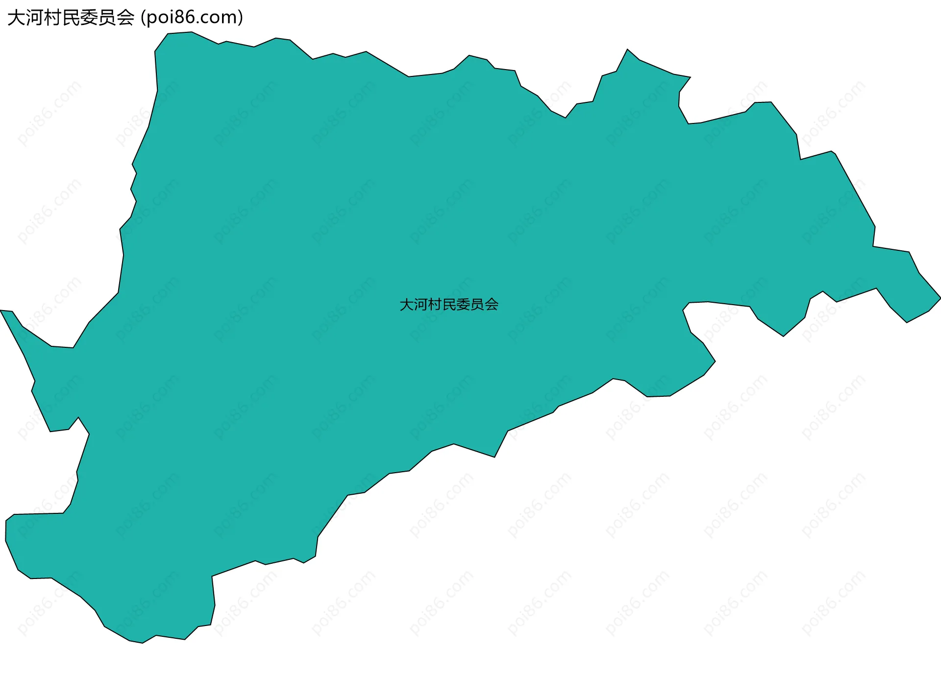 大河村民委员会边界地图