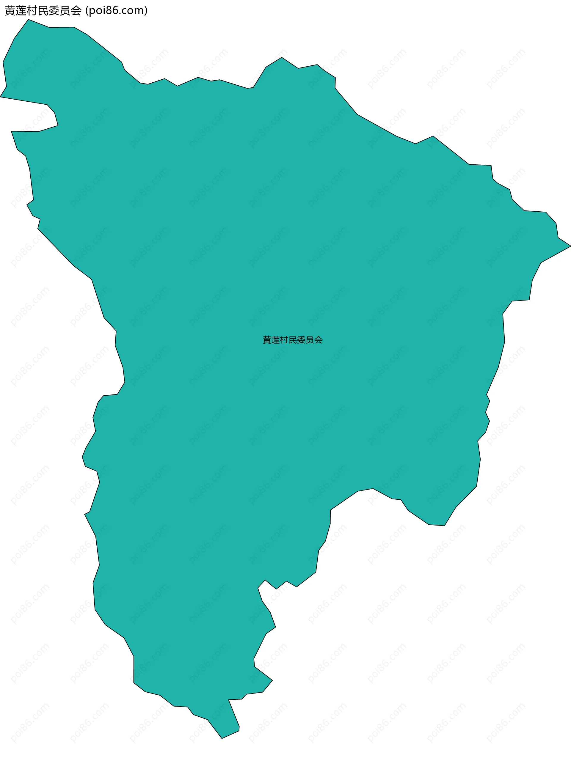 黄莲村民委员会边界地图