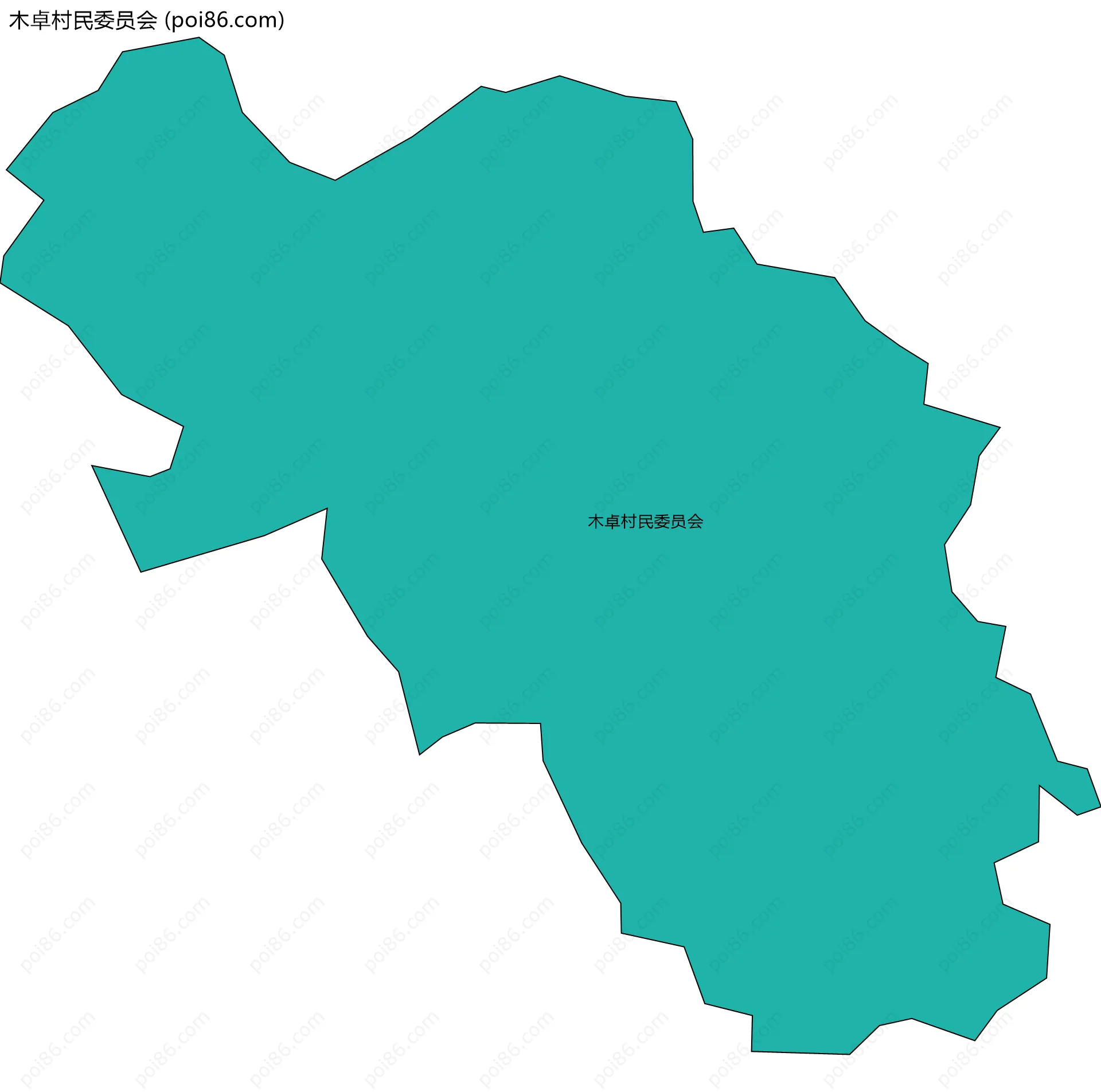 木卓村民委员会边界地图