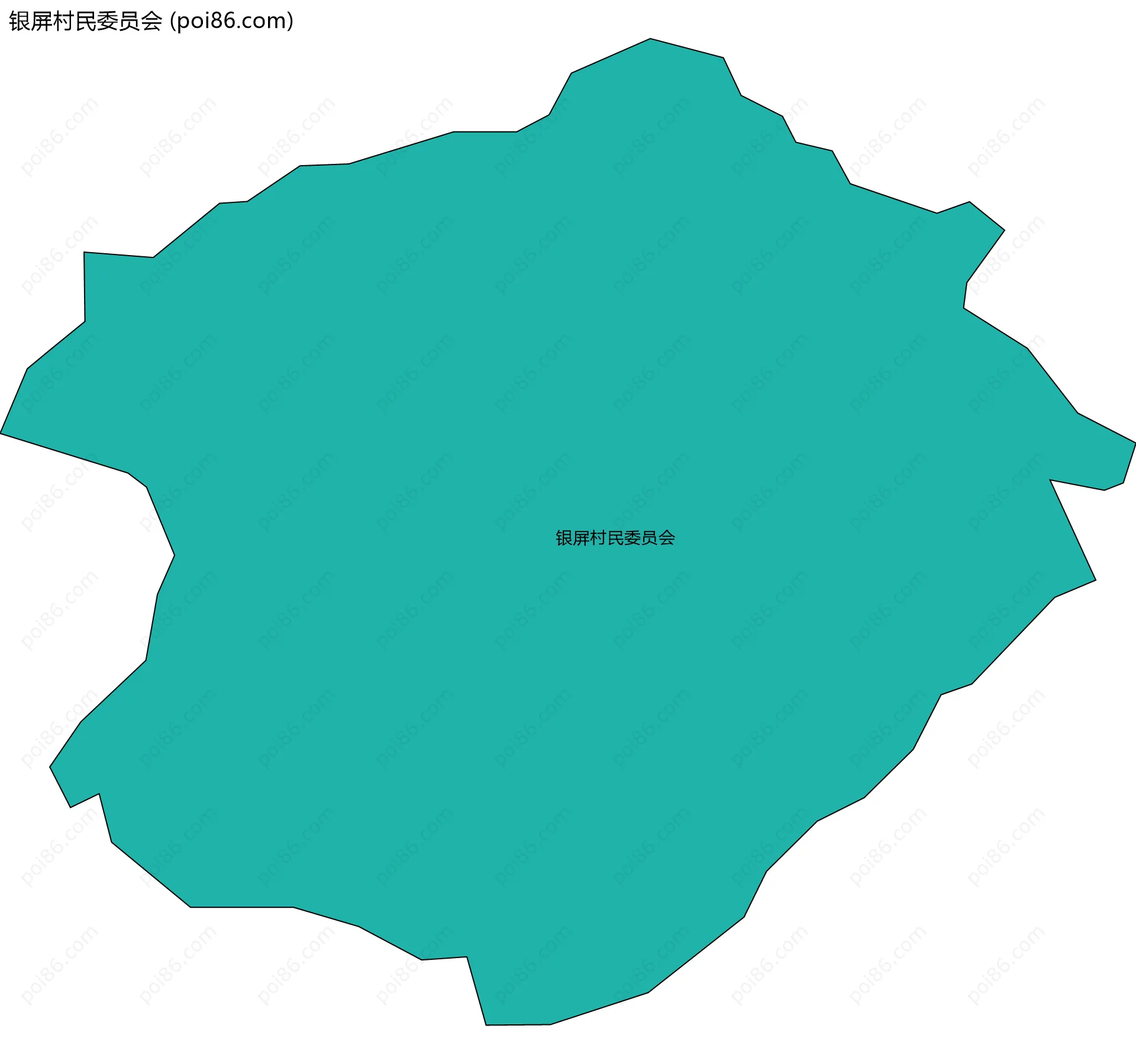 银屏村民委员会边界地图