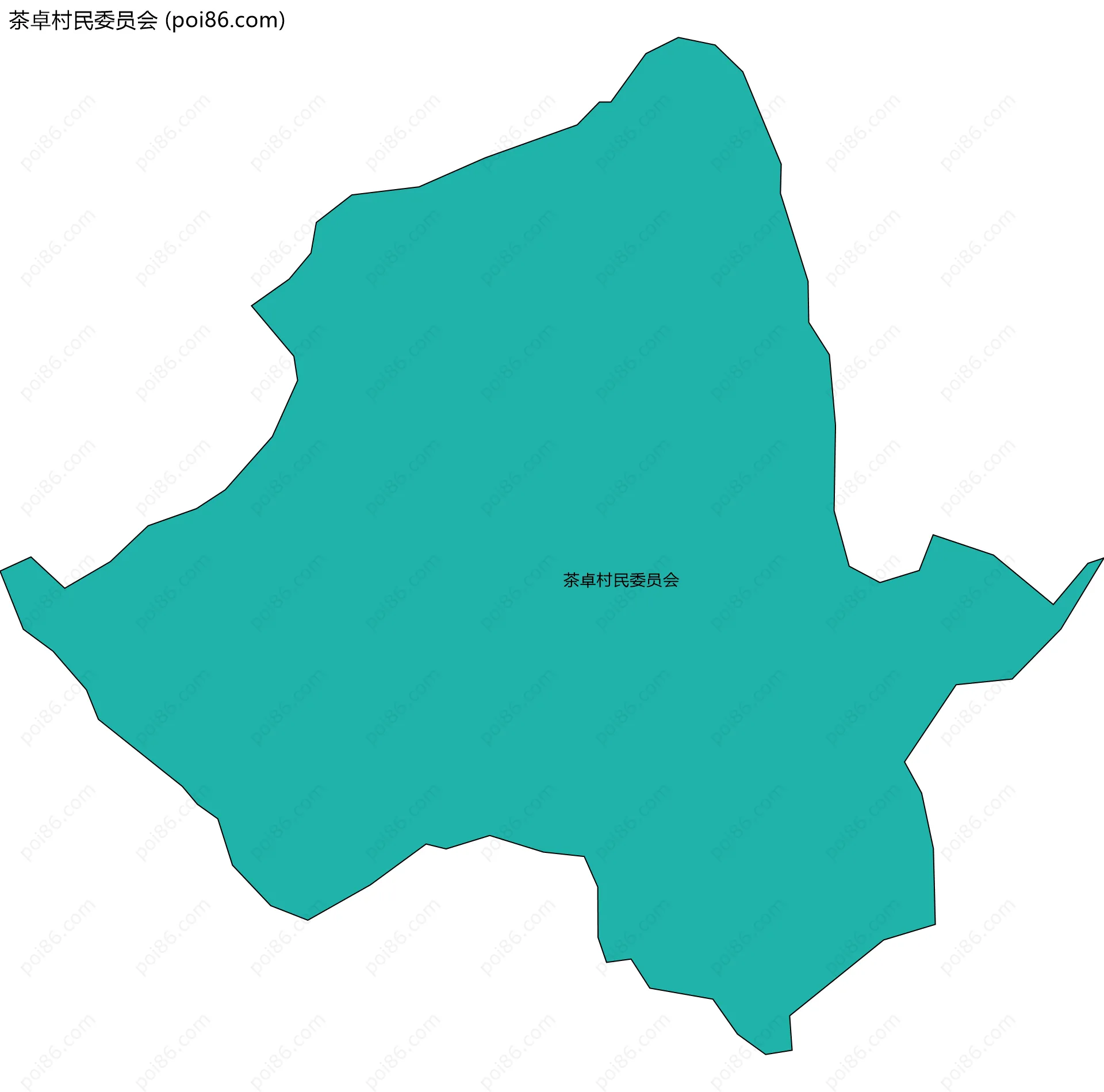 茶卓村民委员会边界地图