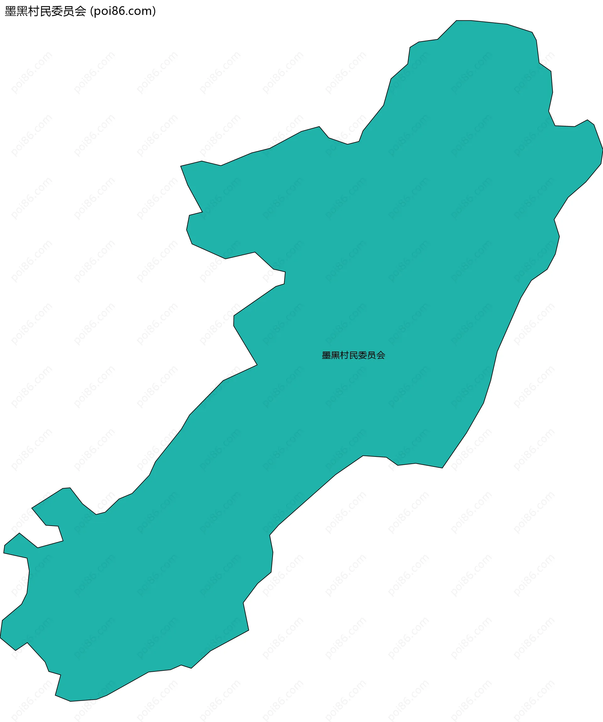 墨黑村民委员会边界地图