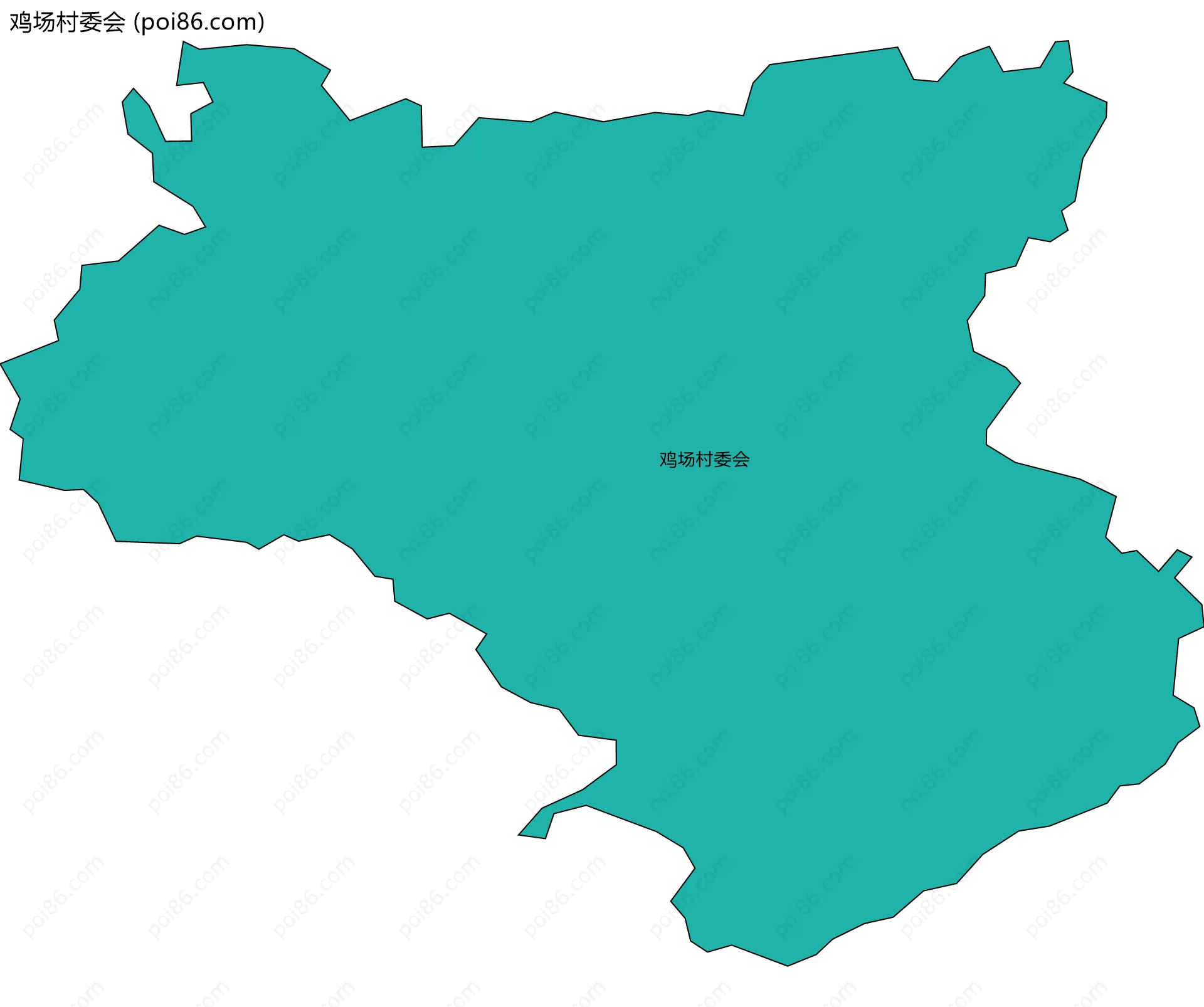 鸡场村委会边界地图