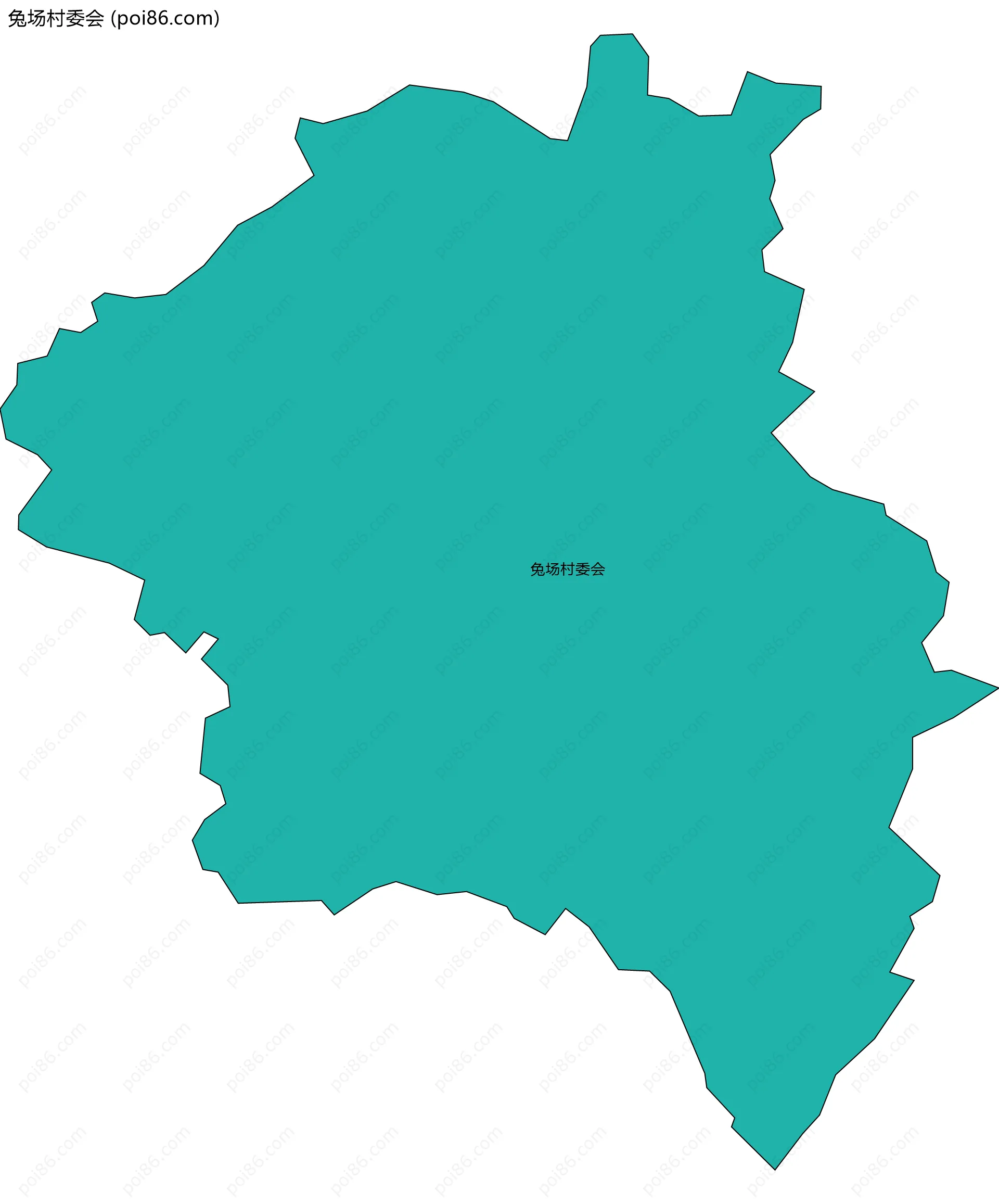 兔场村委会边界地图