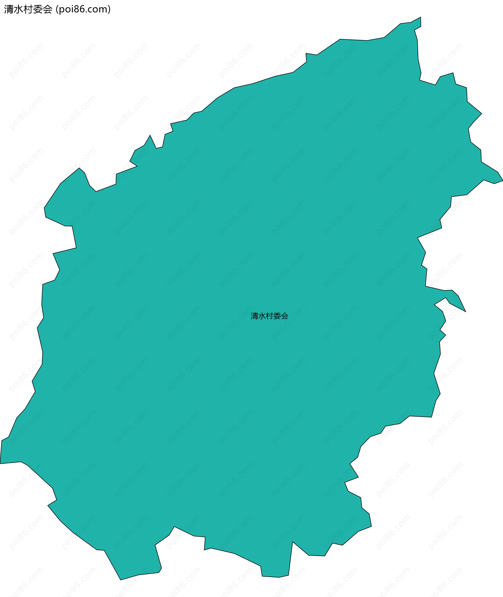 清水村委会边界地图