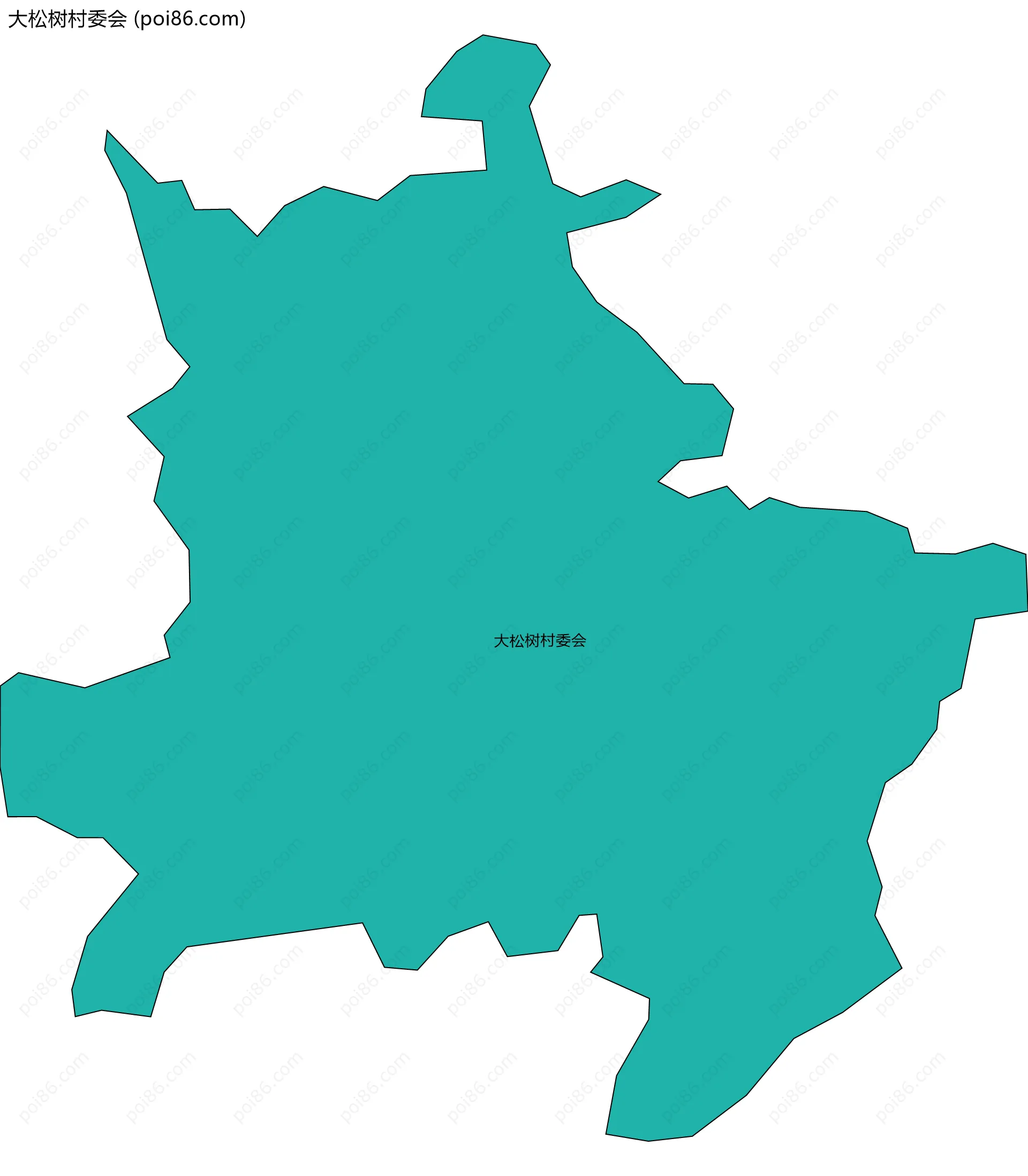 大松树村委会边界地图