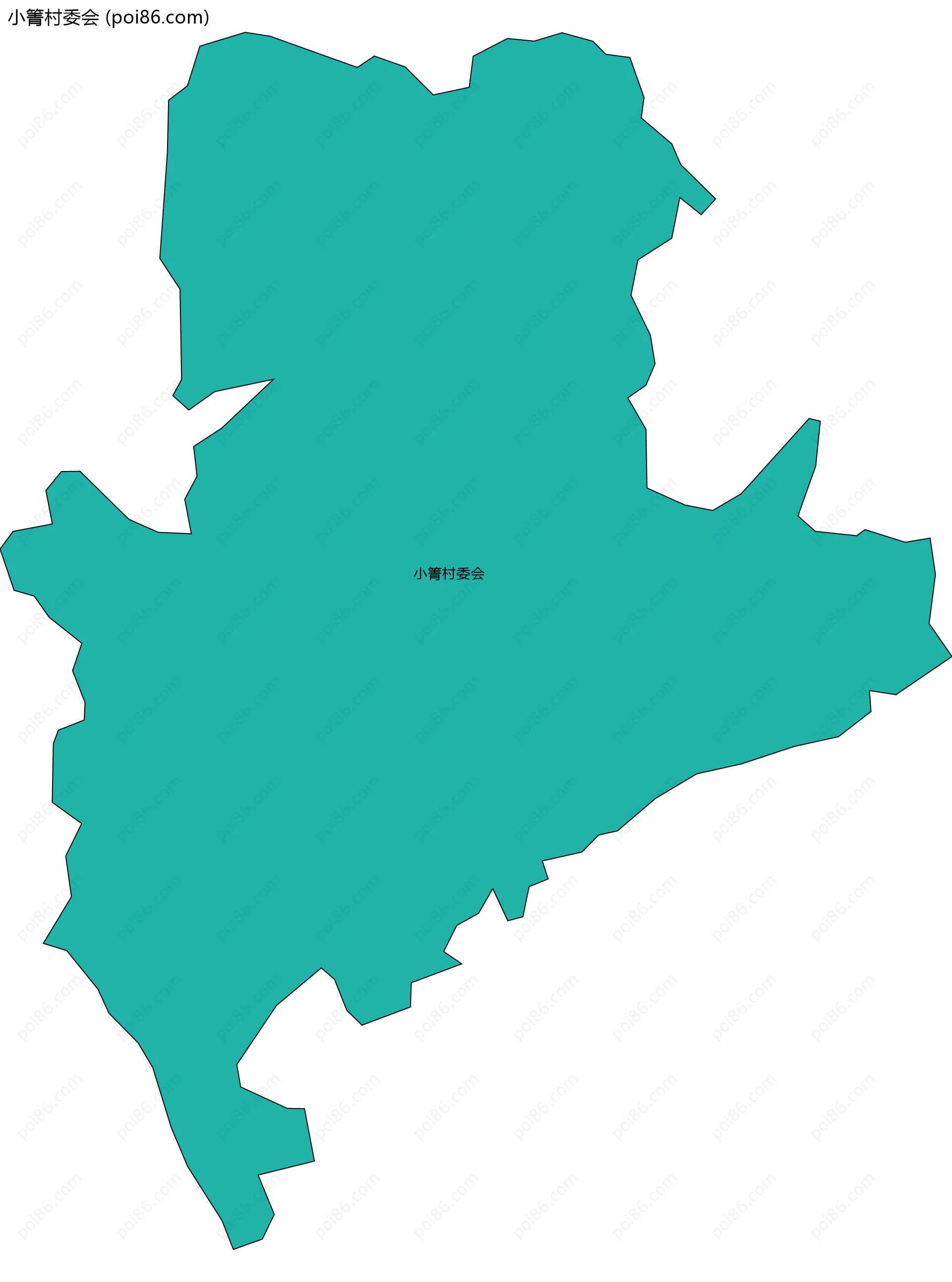 小箐村委会边界地图