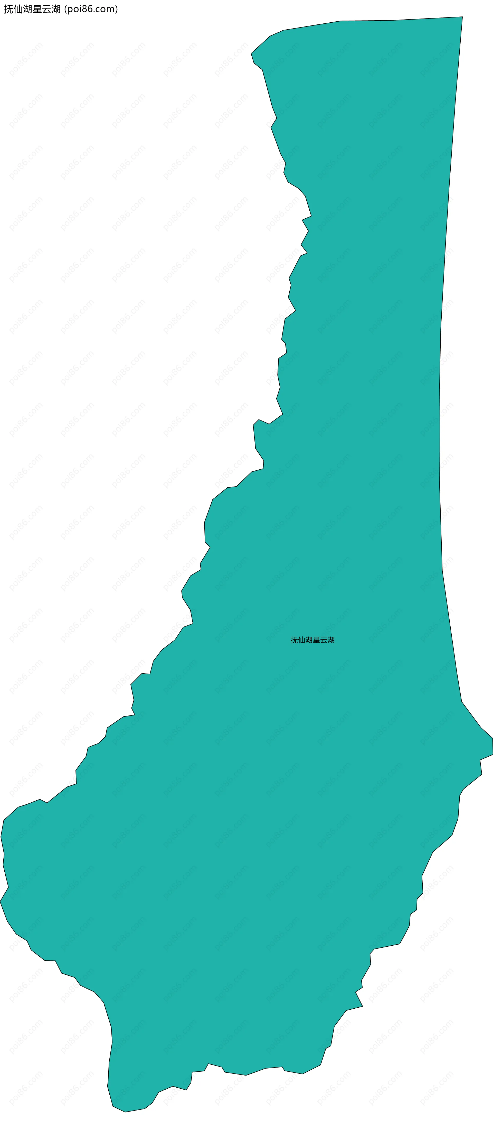 抚仙湖星云湖边界地图