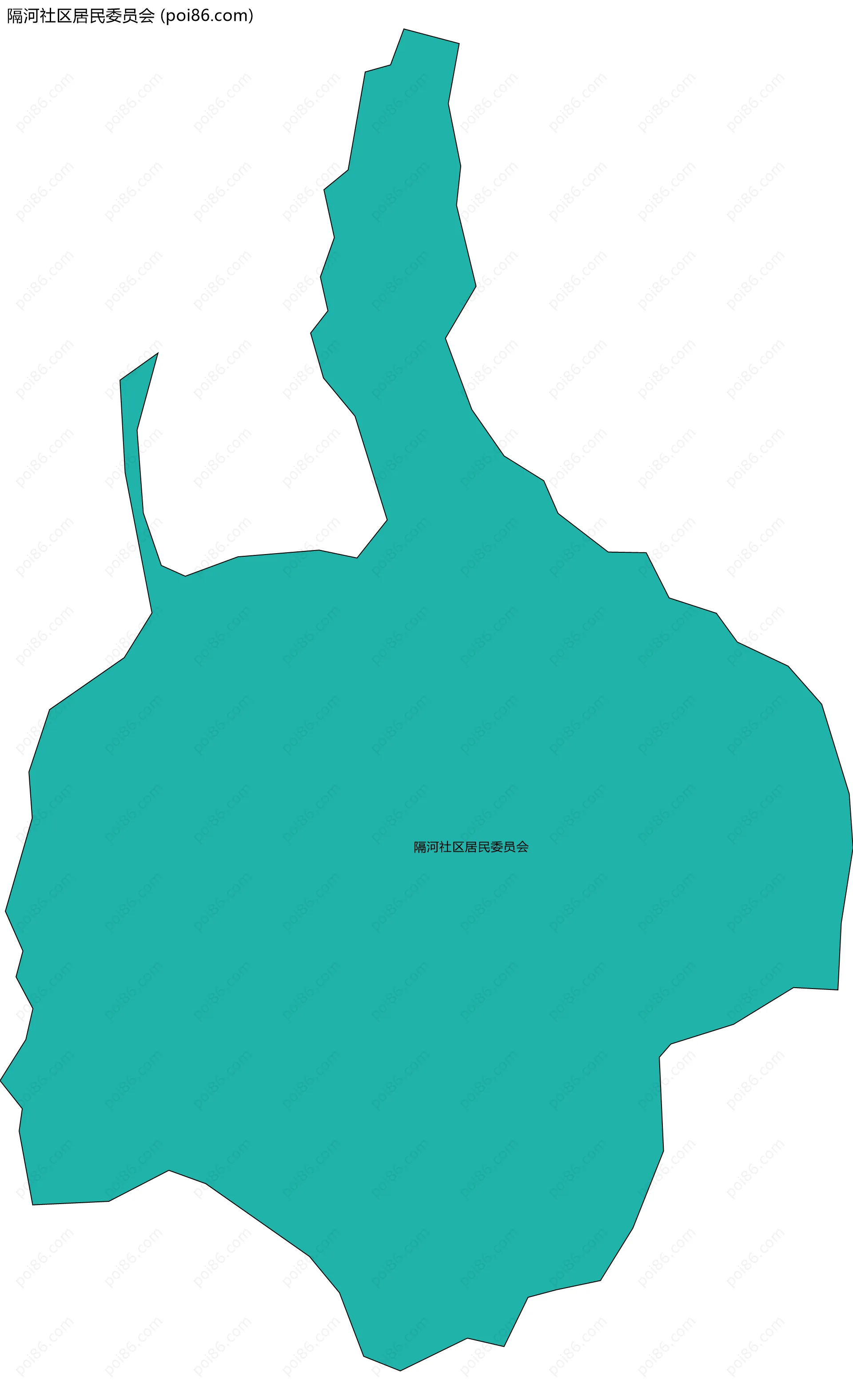 隔河社区居民委员会边界地图