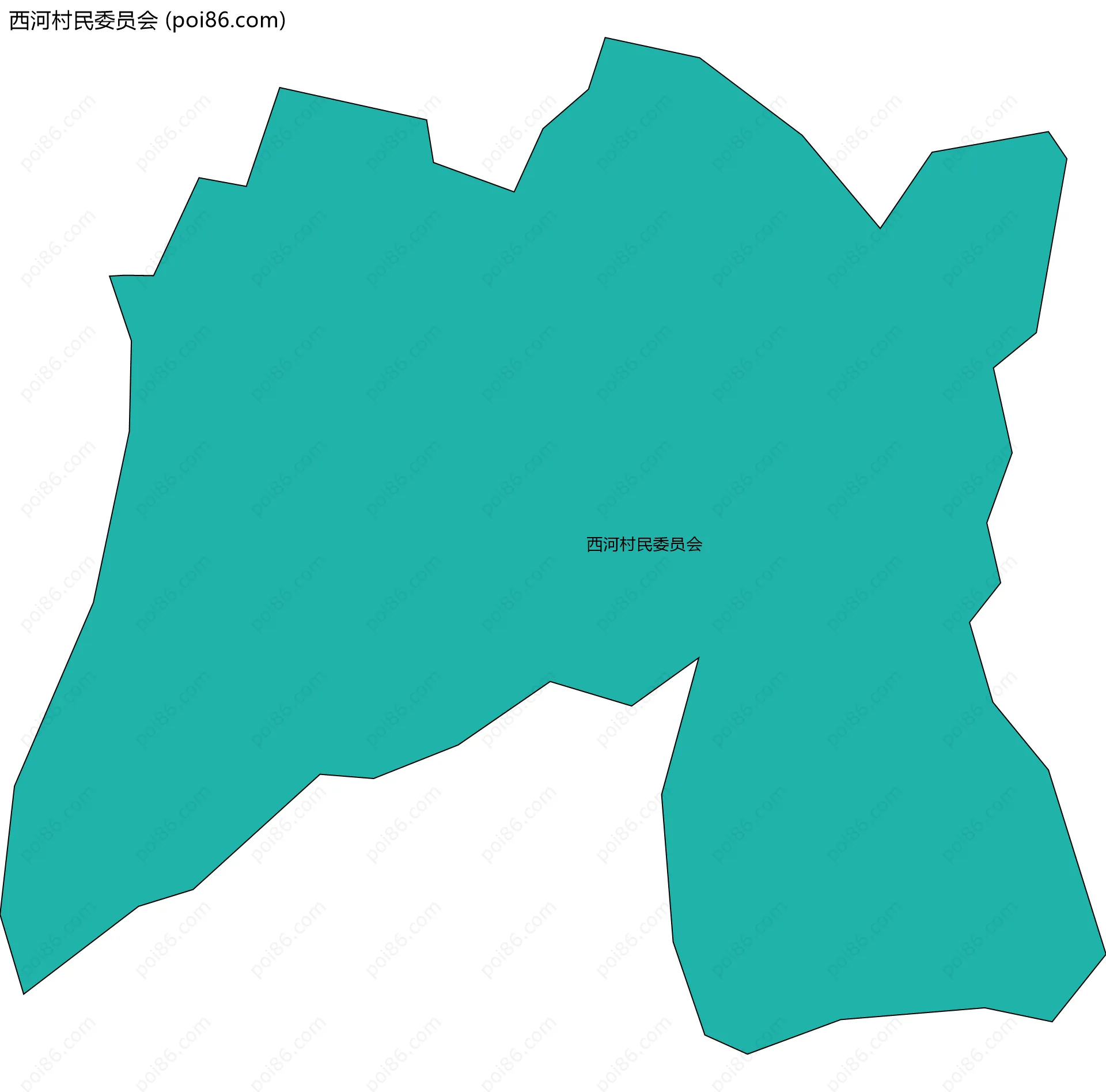 西河村民委员会边界地图