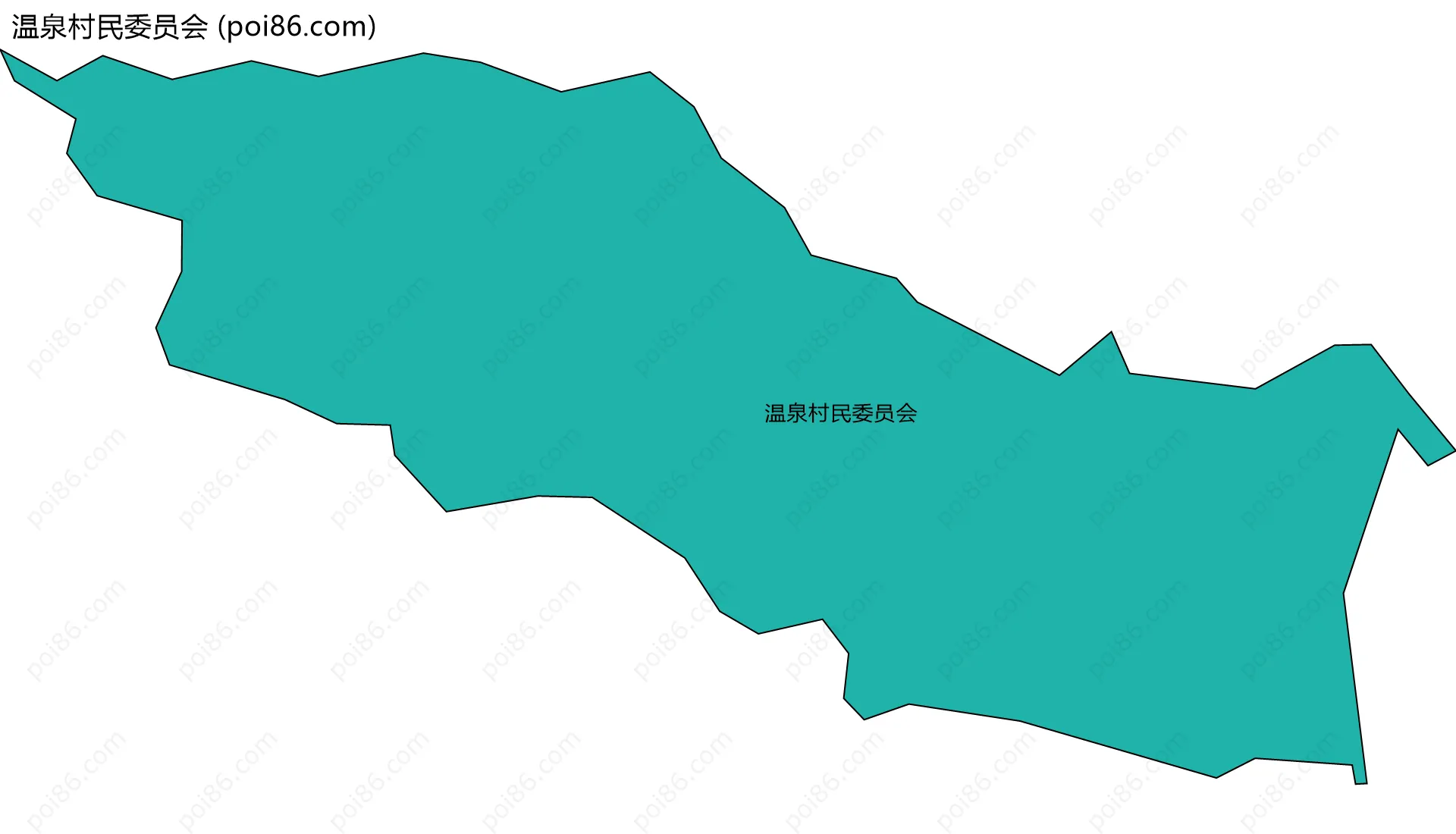 温泉村民委员会边界地图
