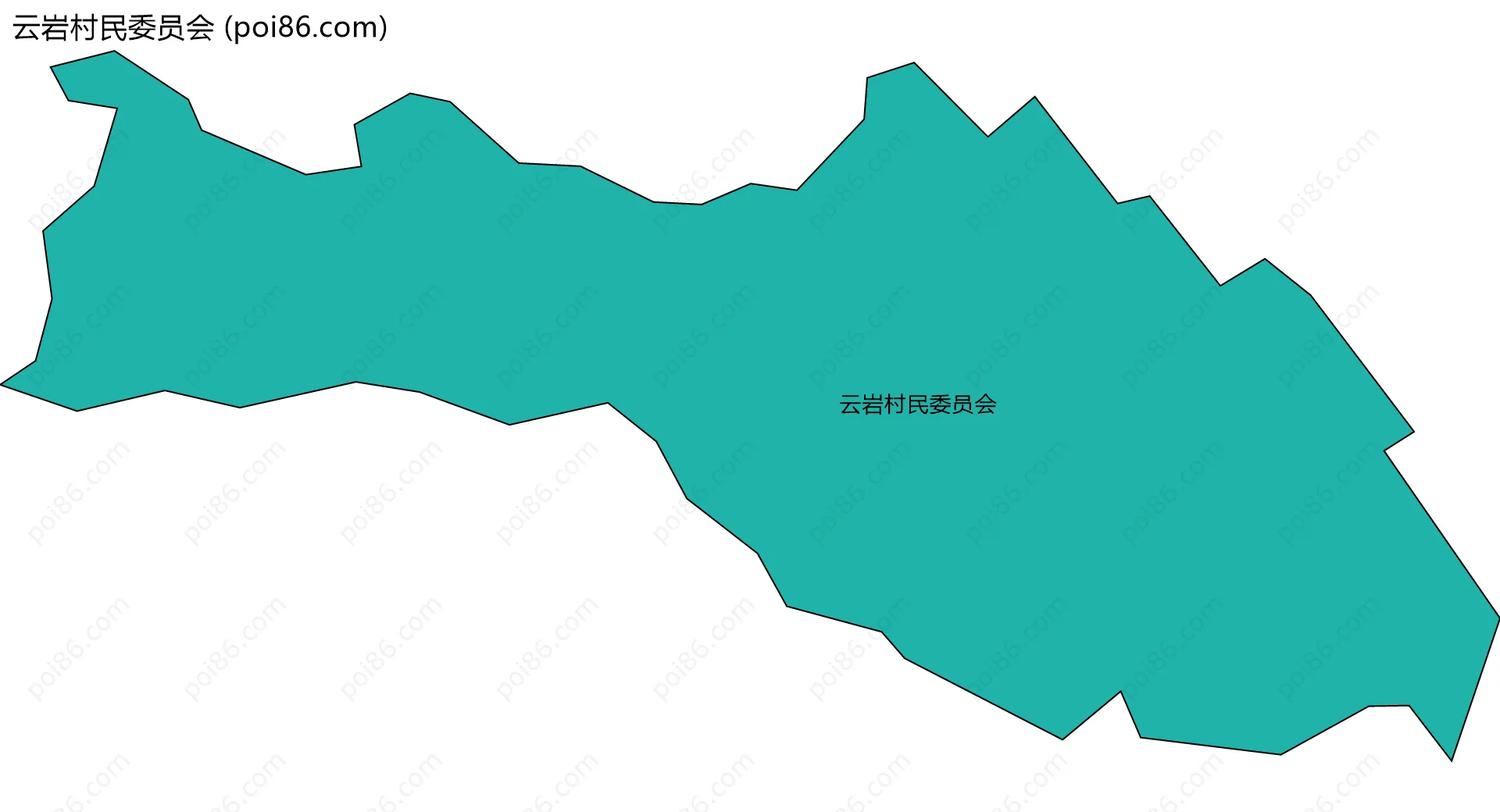 云岩村民委员会边界地图