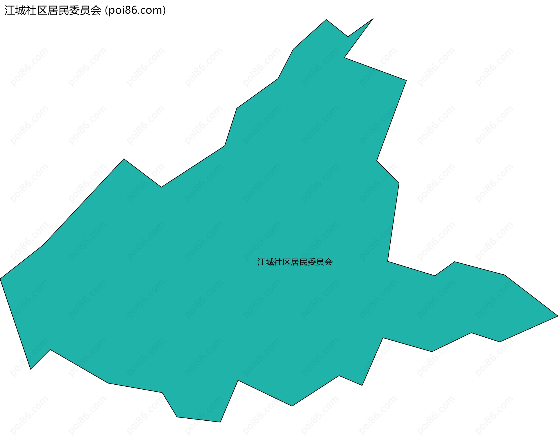江城社区居民委员会边界地图