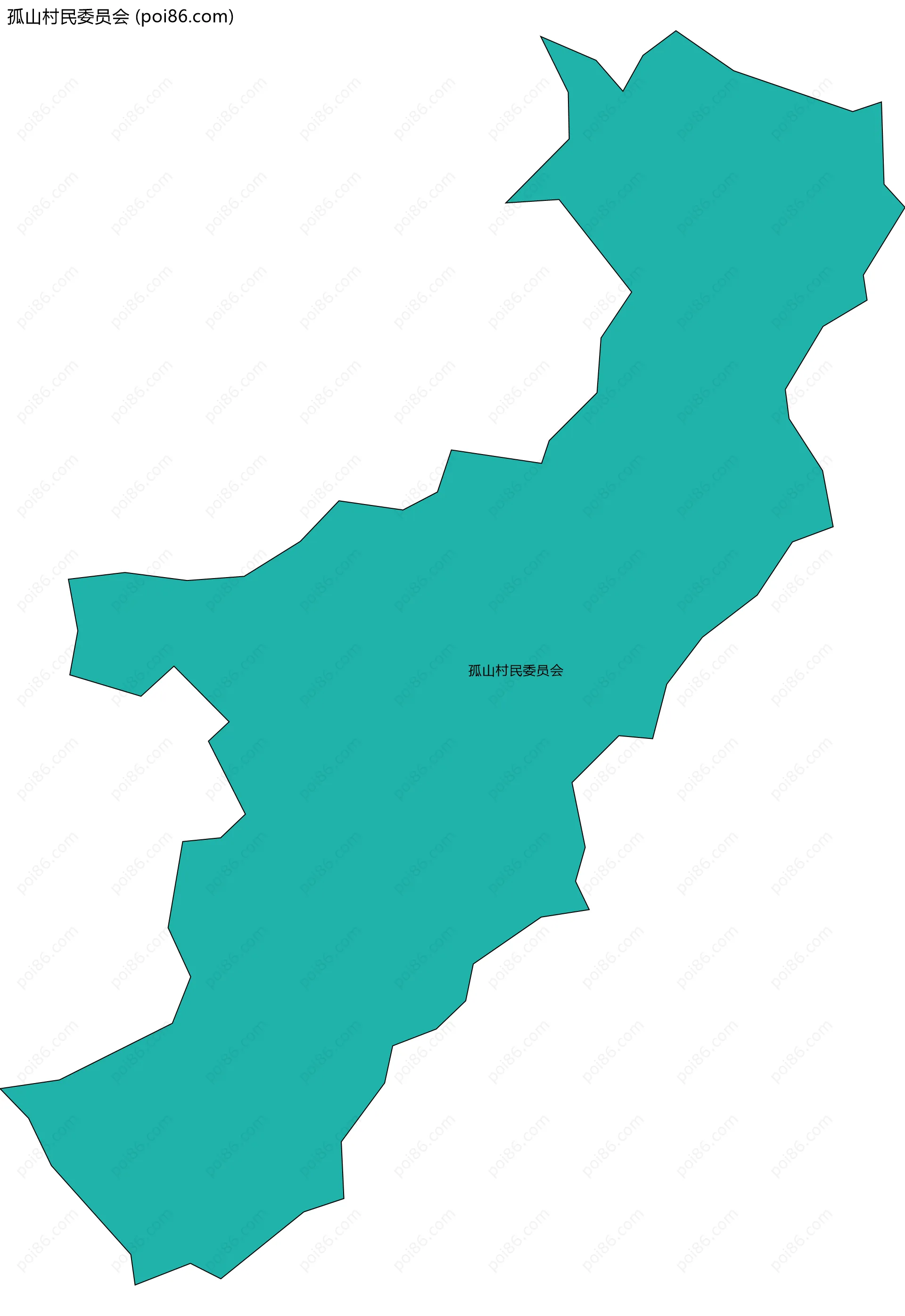 孤山村民委员会边界地图