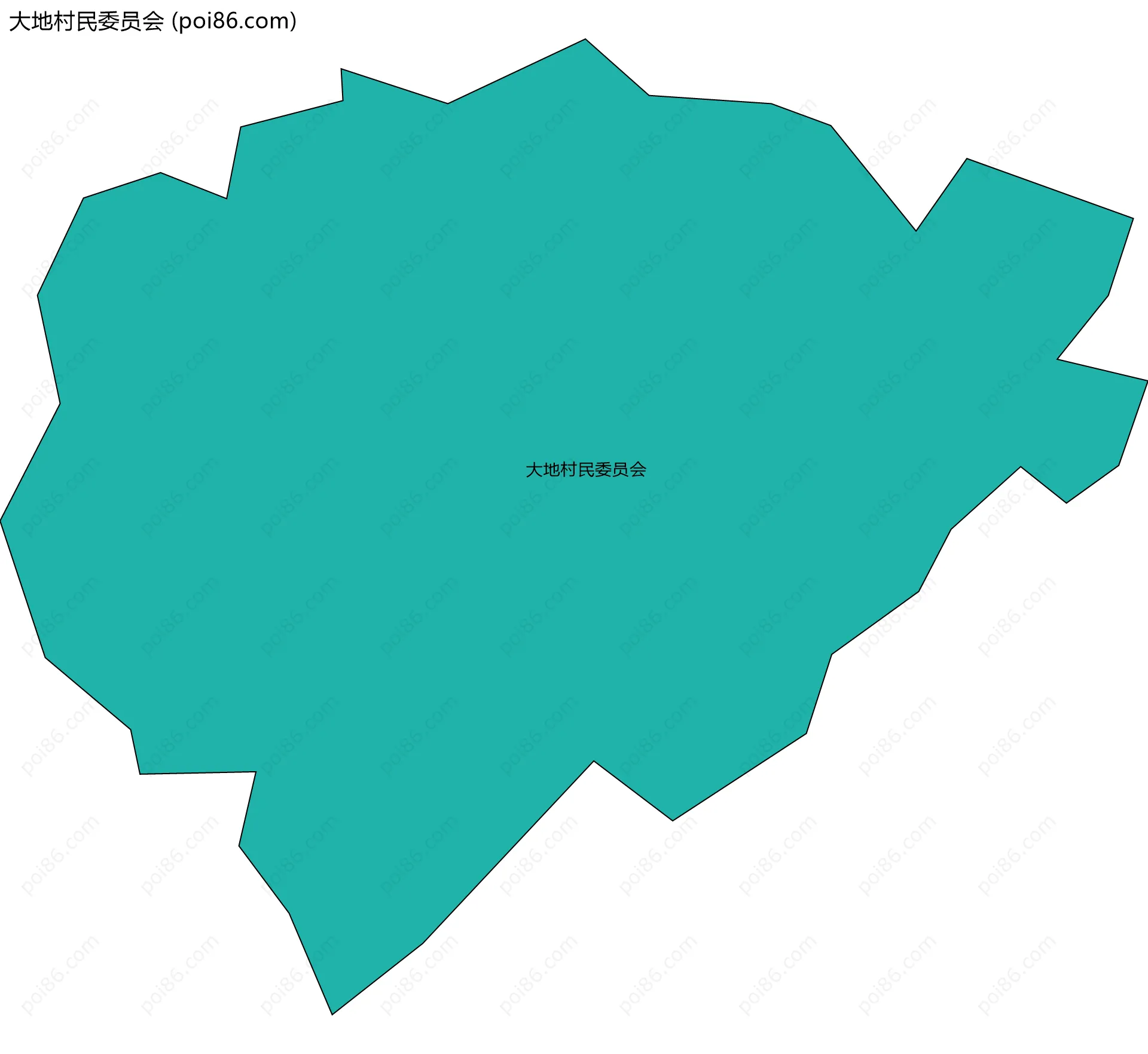 大地村民委员会边界地图
