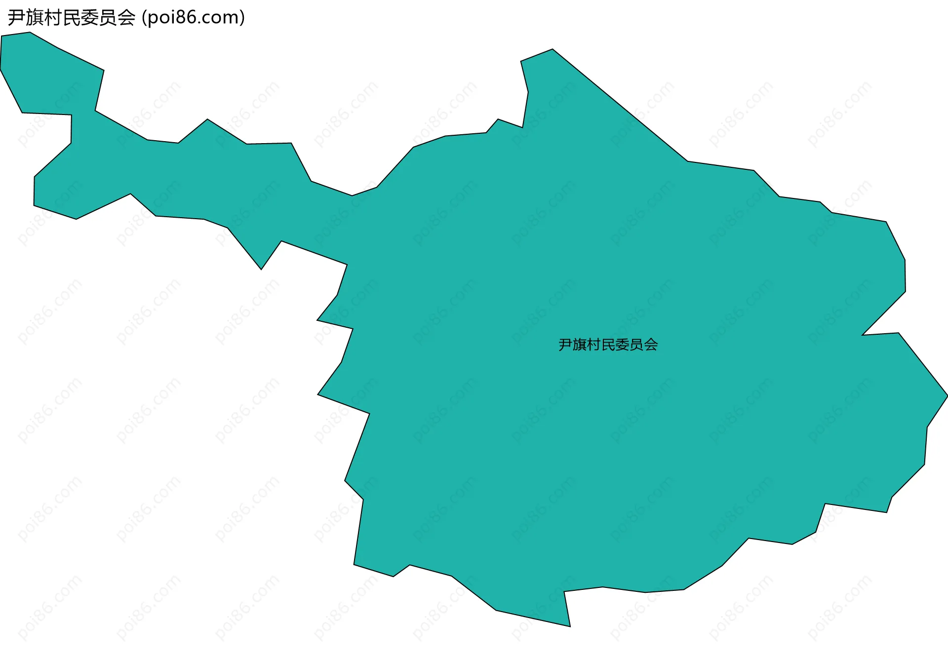 尹旗村民委员会边界地图