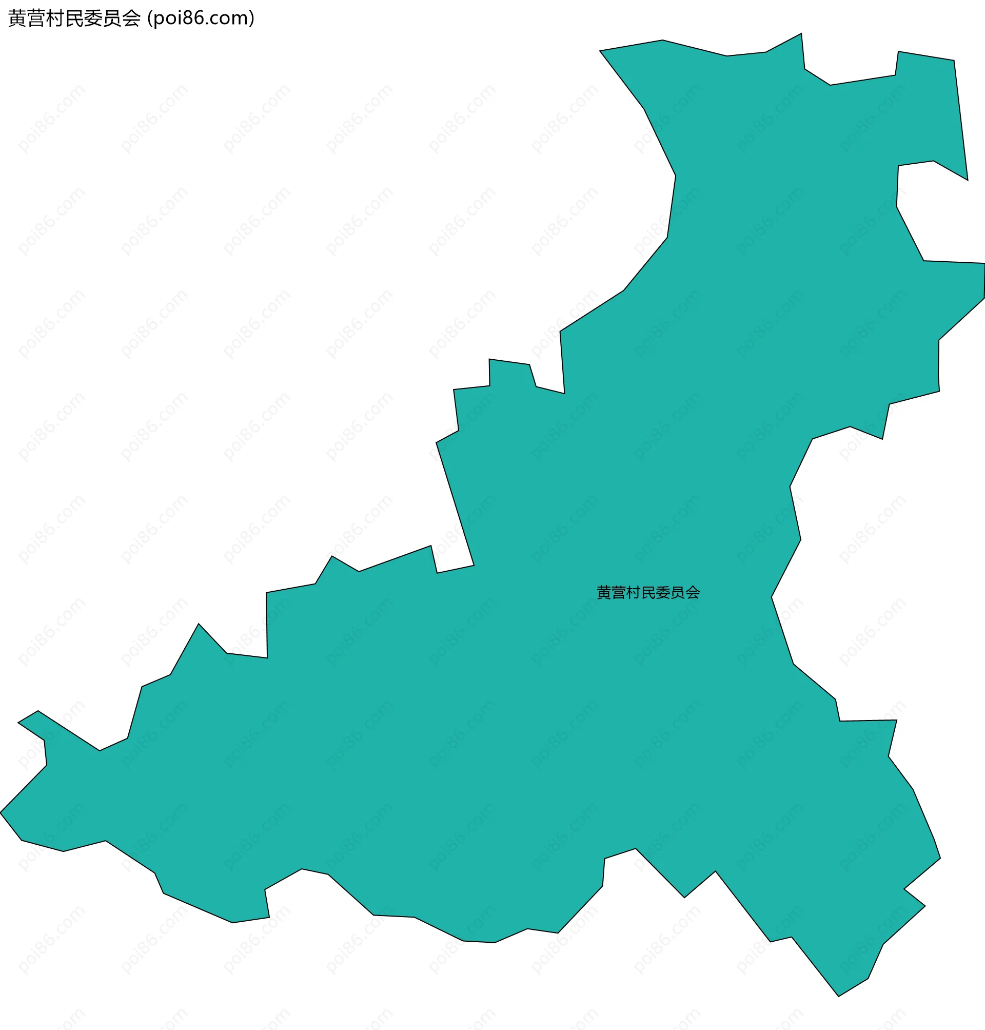 黄营村民委员会边界地图