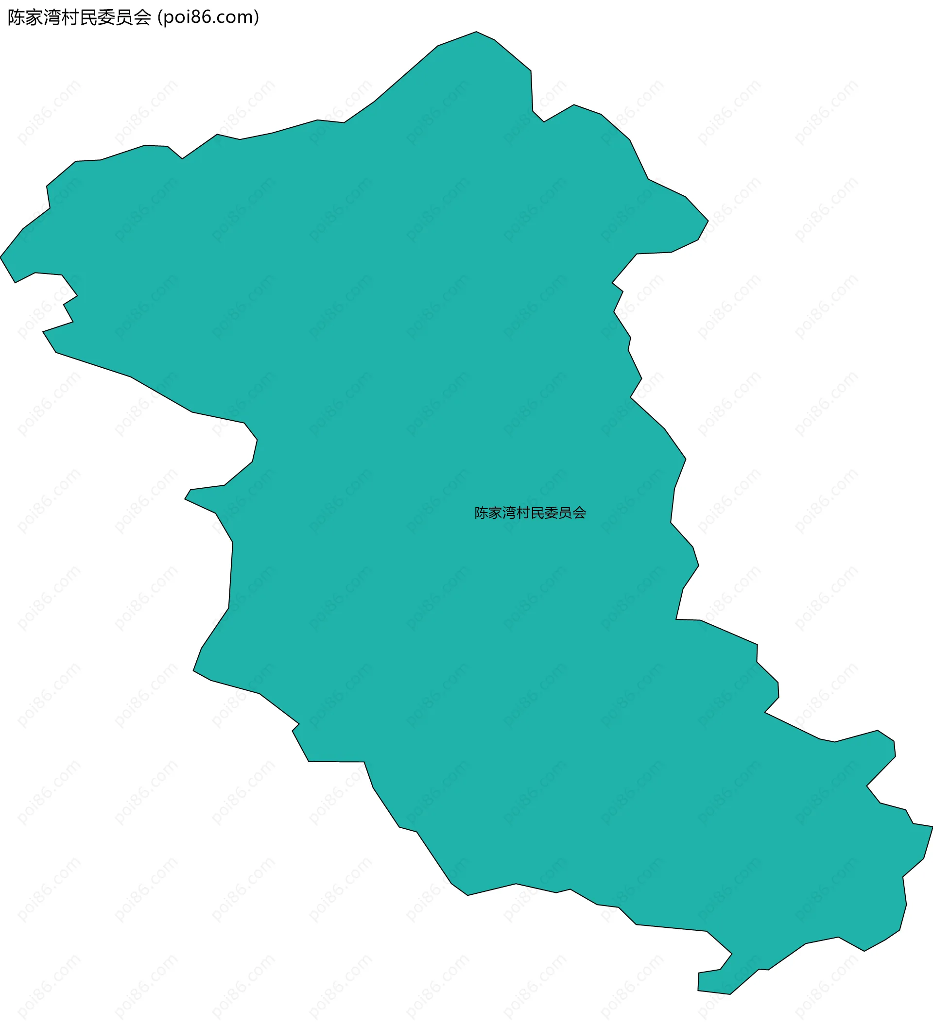 陈家湾村民委员会边界地图