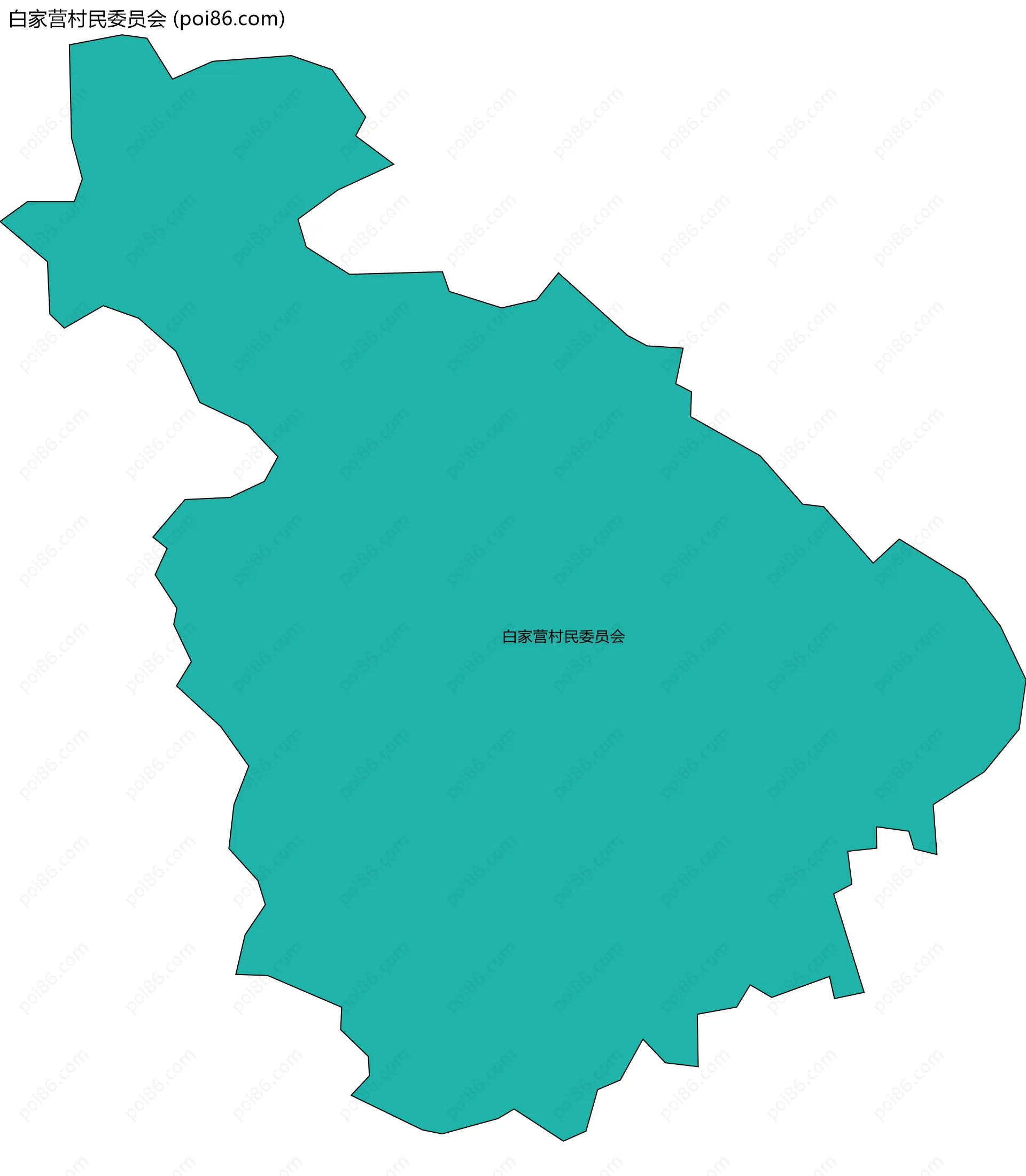 白家营村民委员会边界地图