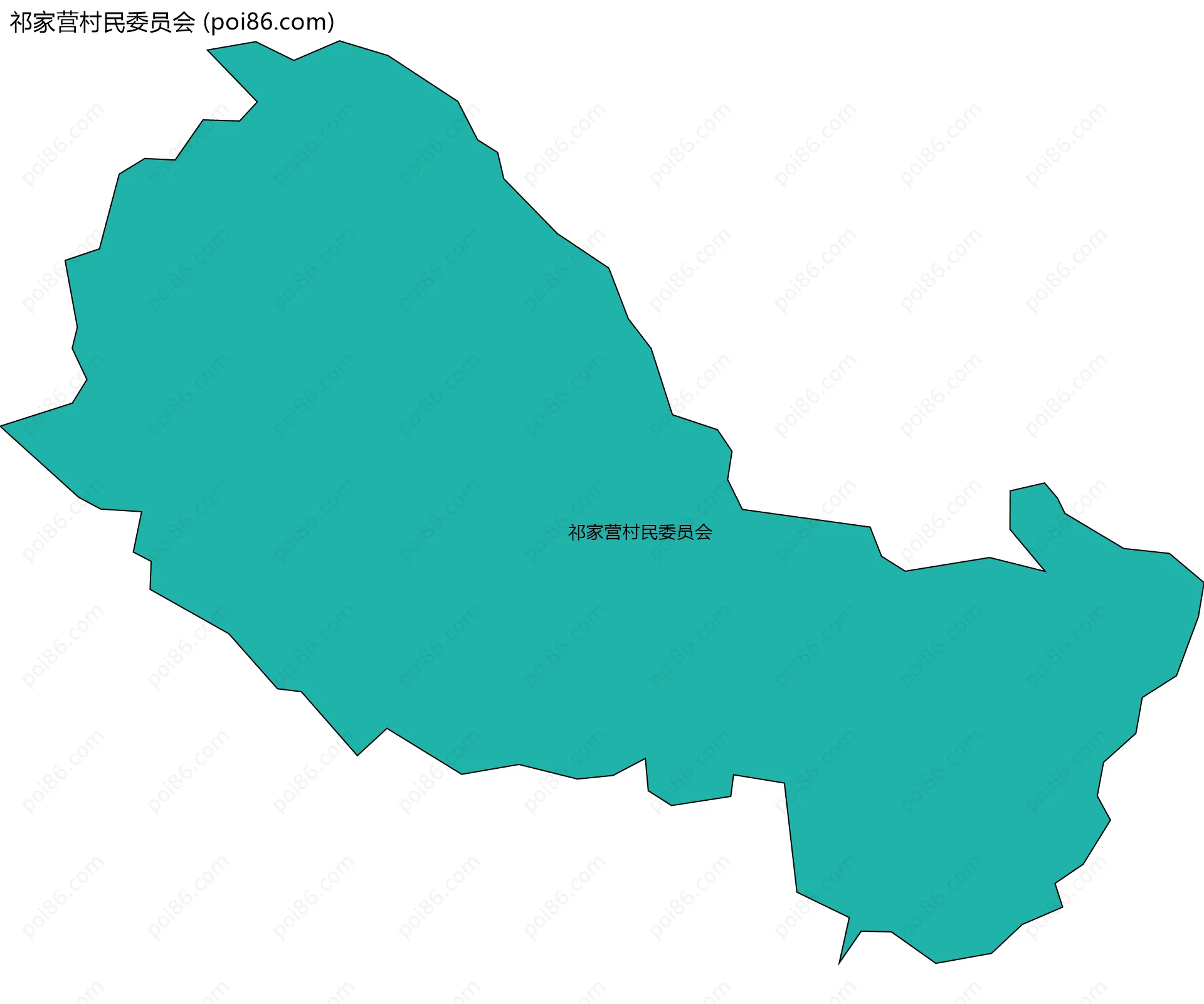 祁家营村民委员会边界地图