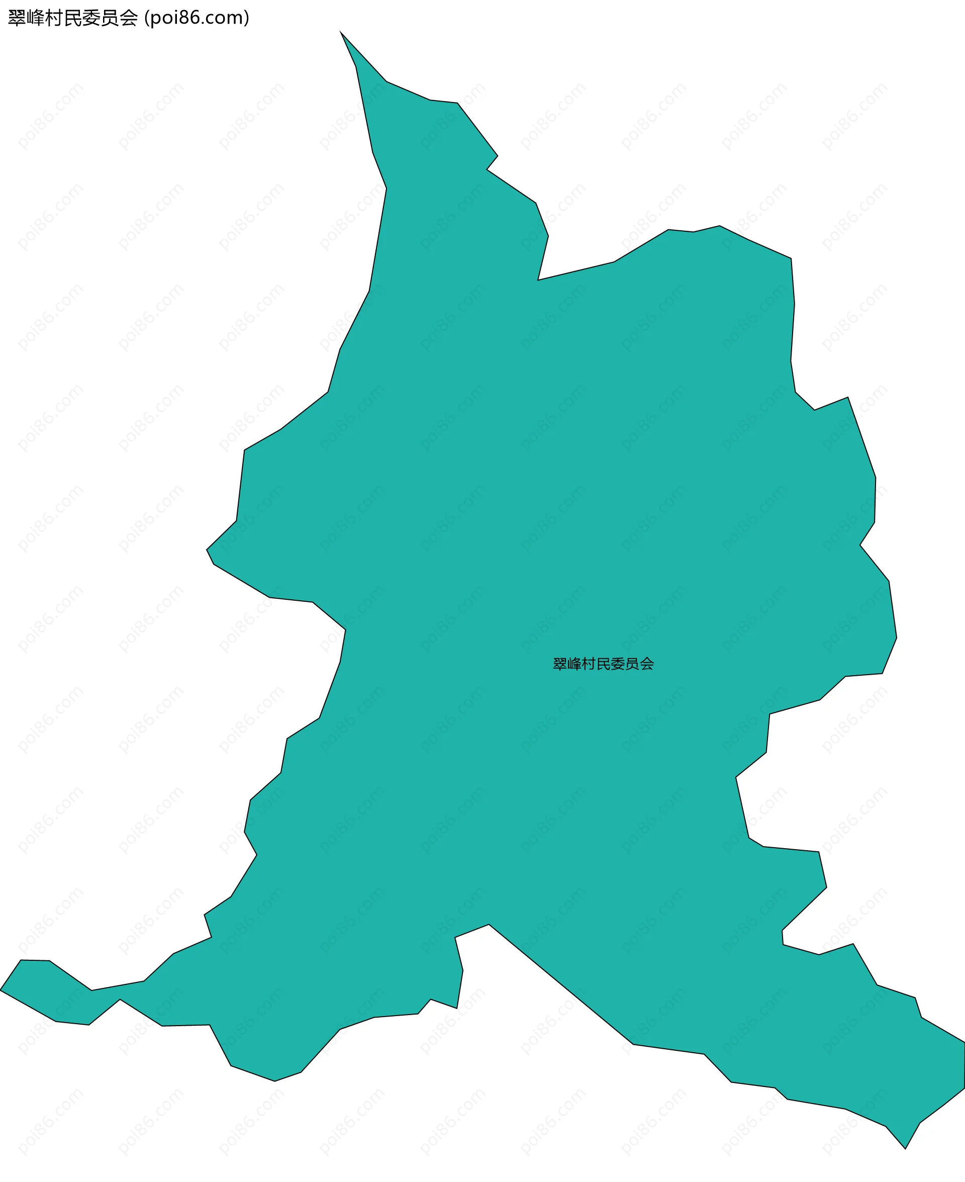 翠峰村民委员会边界地图